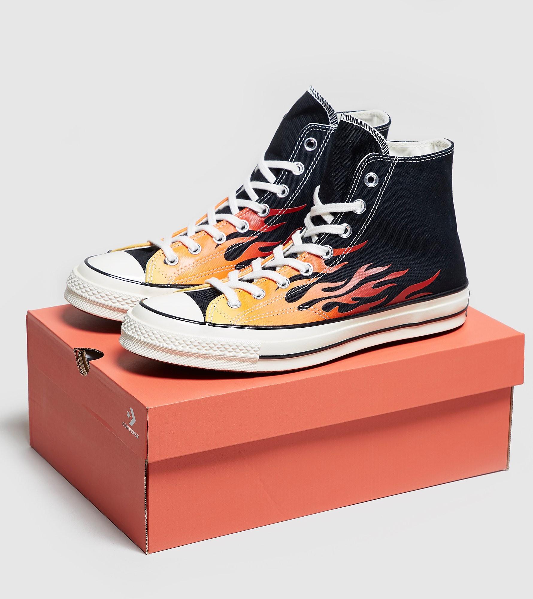 Converse Shoes Converse Noir Avec Des Flammes Converse Chuck
