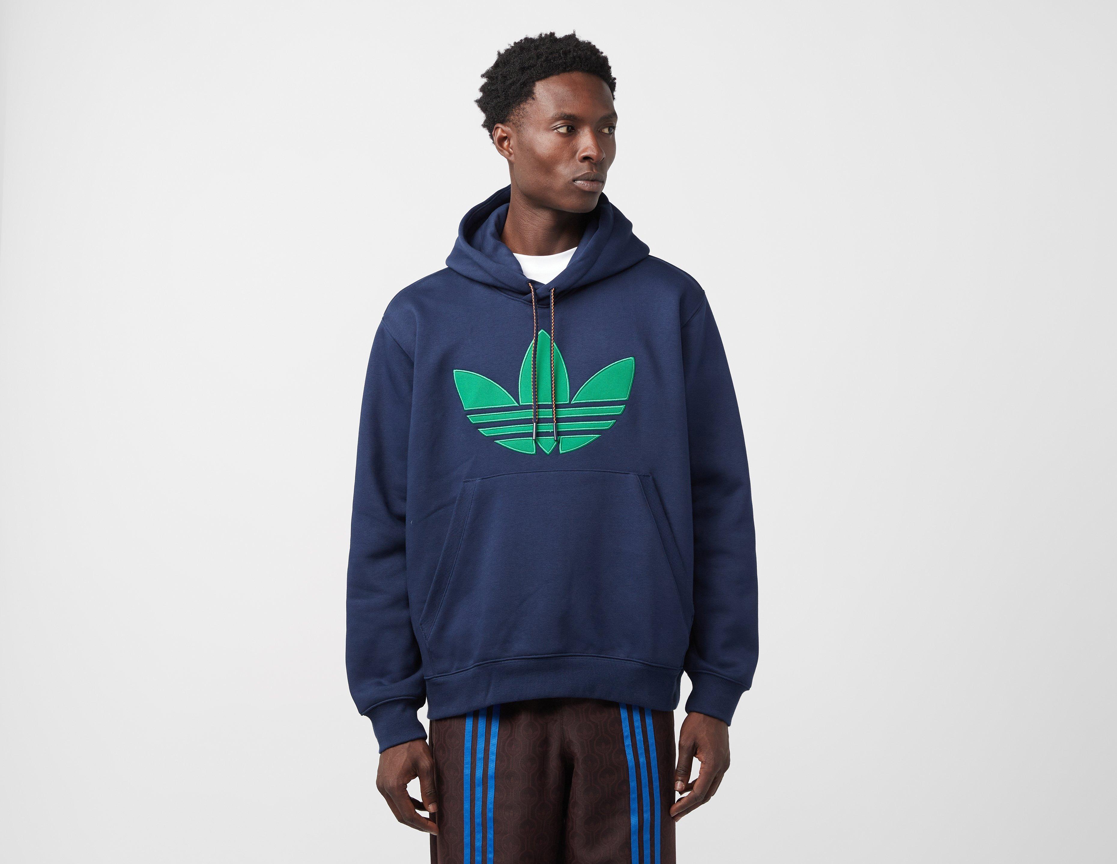 Adidas hoodie trefoil blue sale