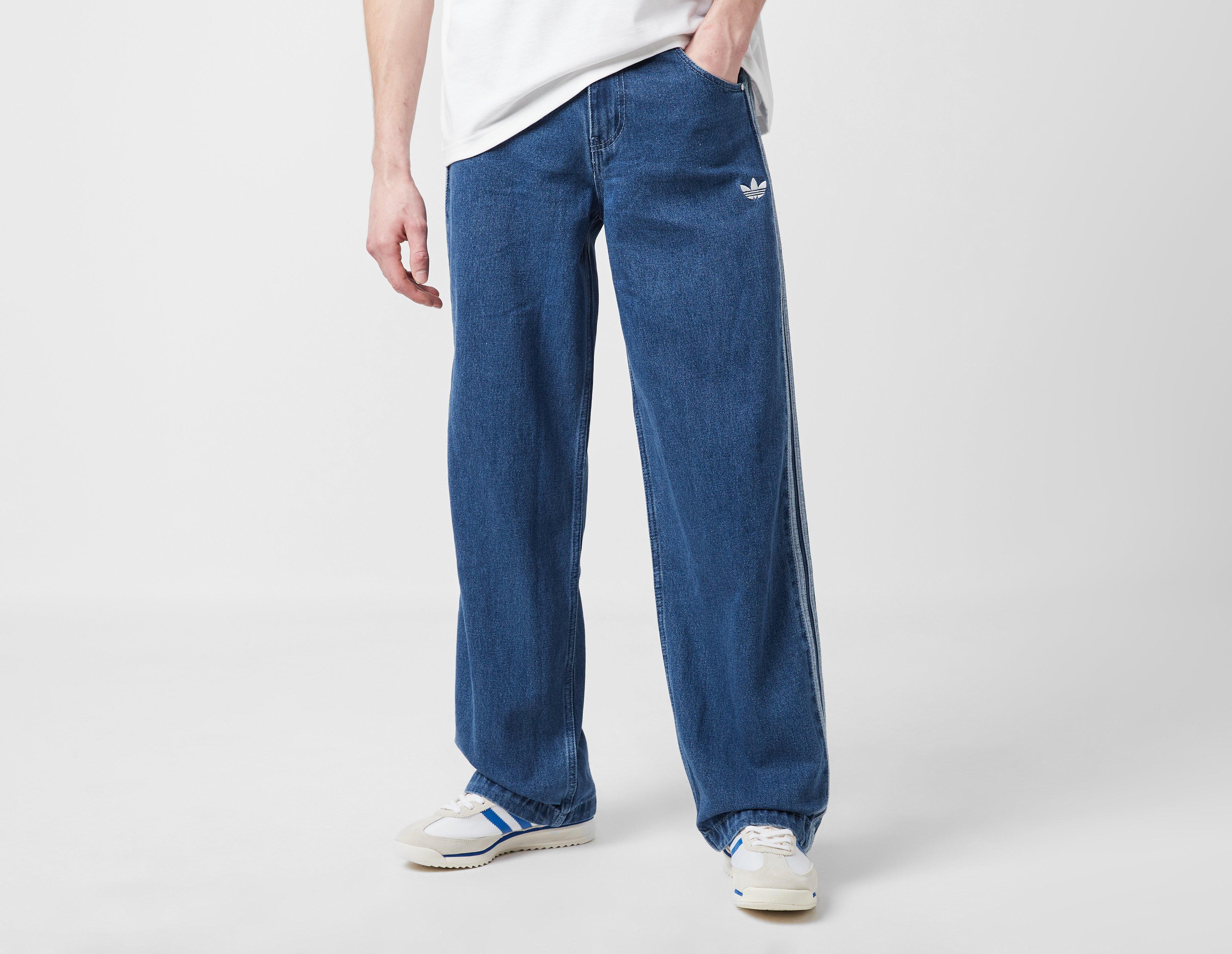 adidas Originals Adicolor Denim Firebird Pants in Blue for Men