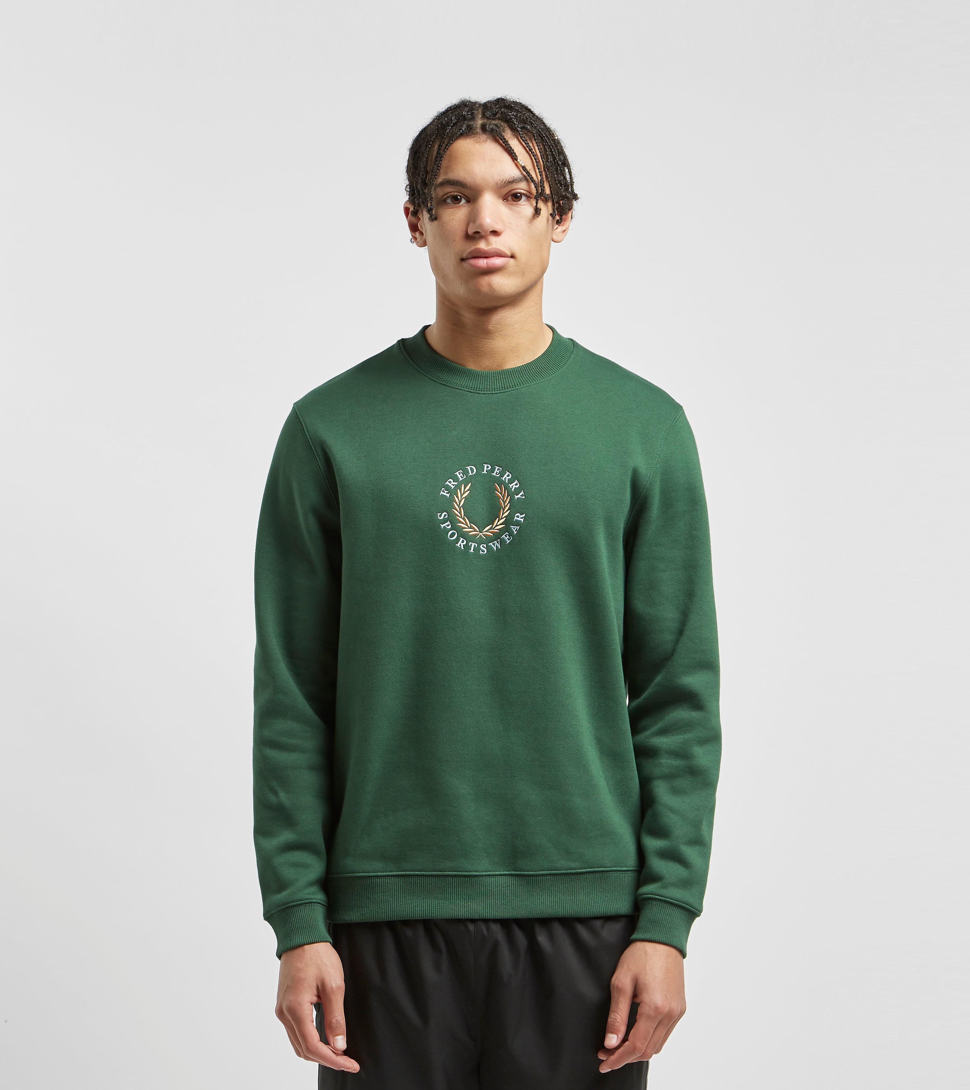 Fred Perry Global Branded Sweatshirt in Grün für Herren | Lyst DE