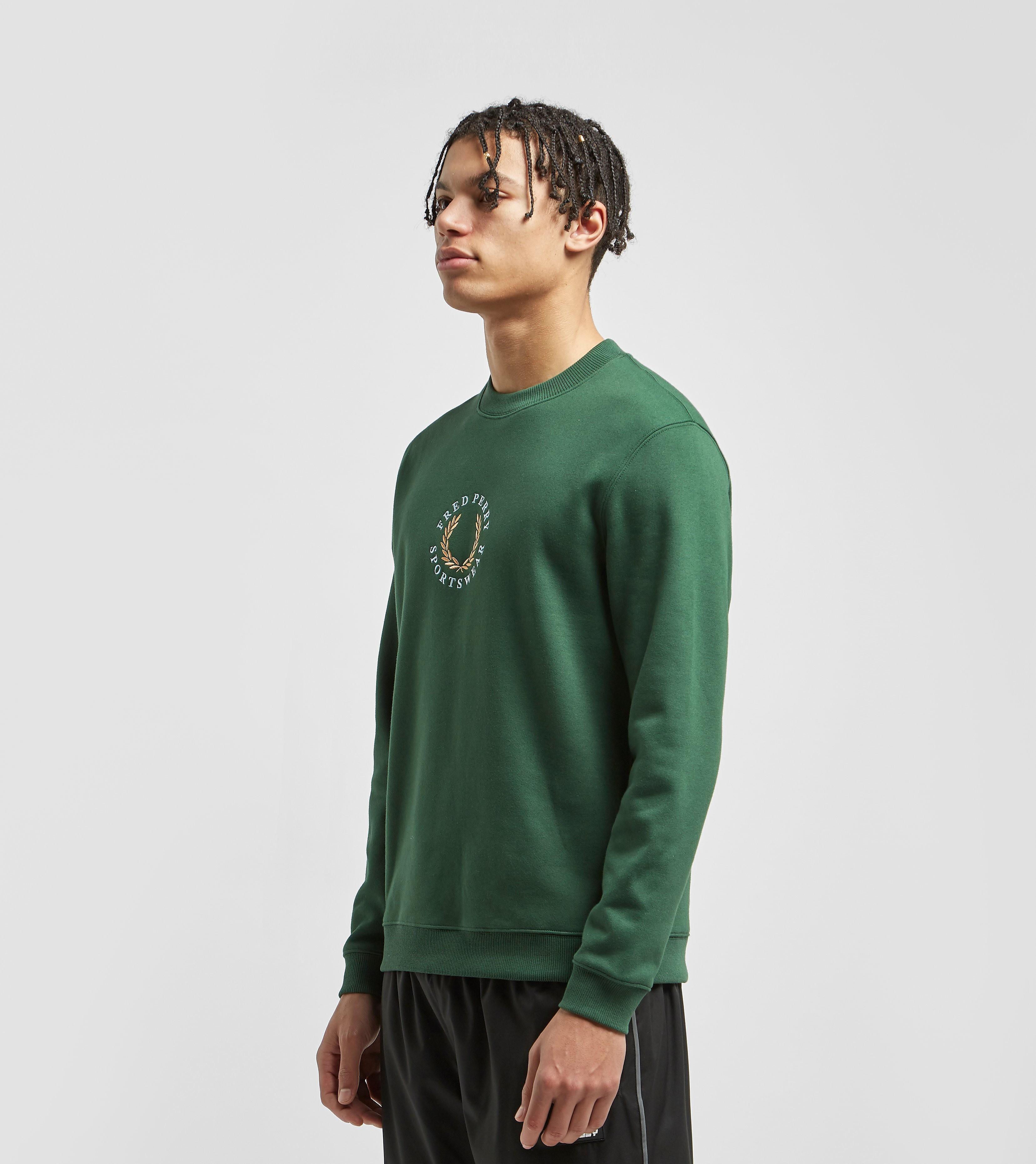 Fred Perry Global Branded Sweatshirt in Grün für Herren | Lyst DE