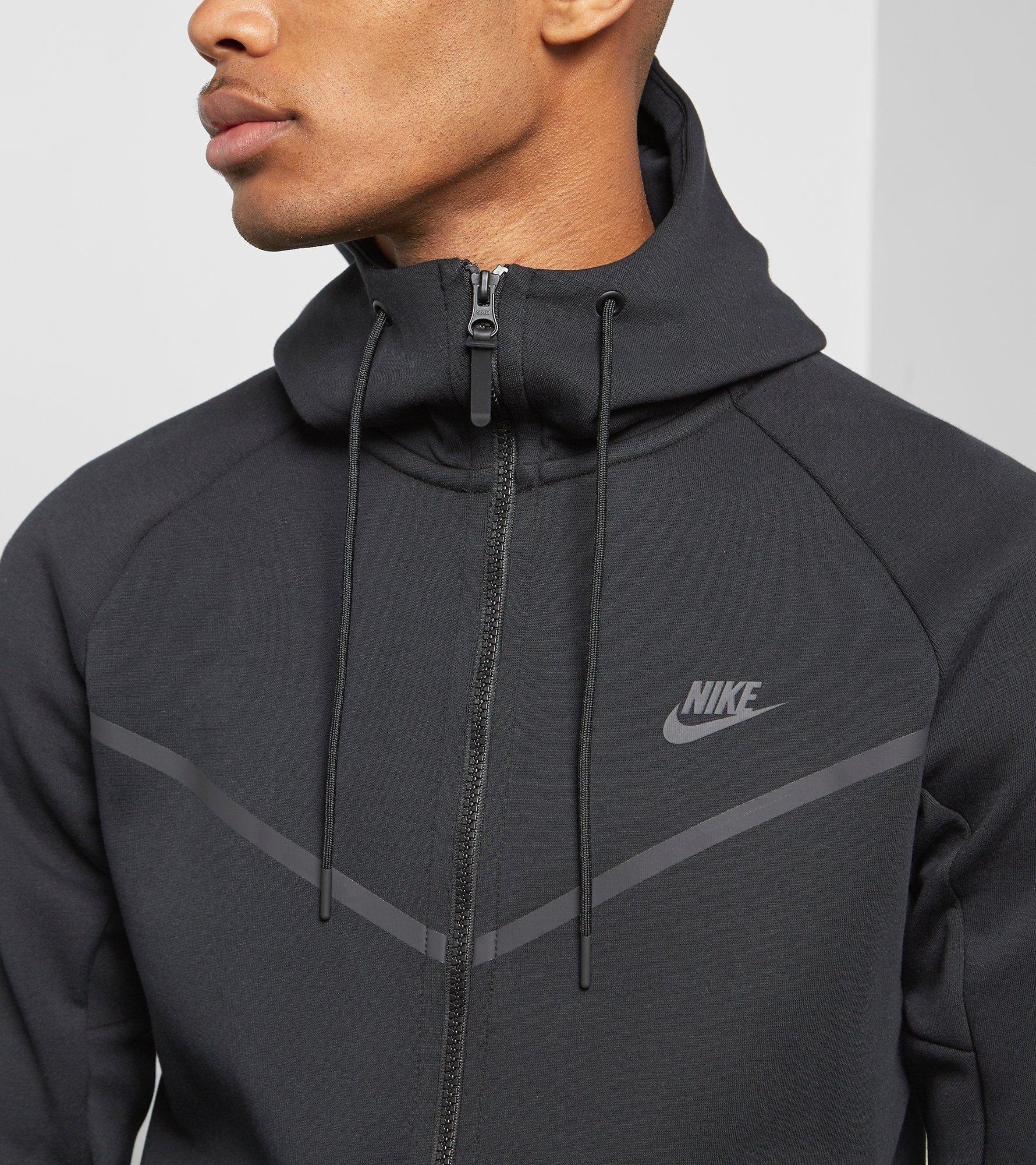 Nike Tech Fleece Windrunner Full Zip Hoodie in Black for Men - Lyst