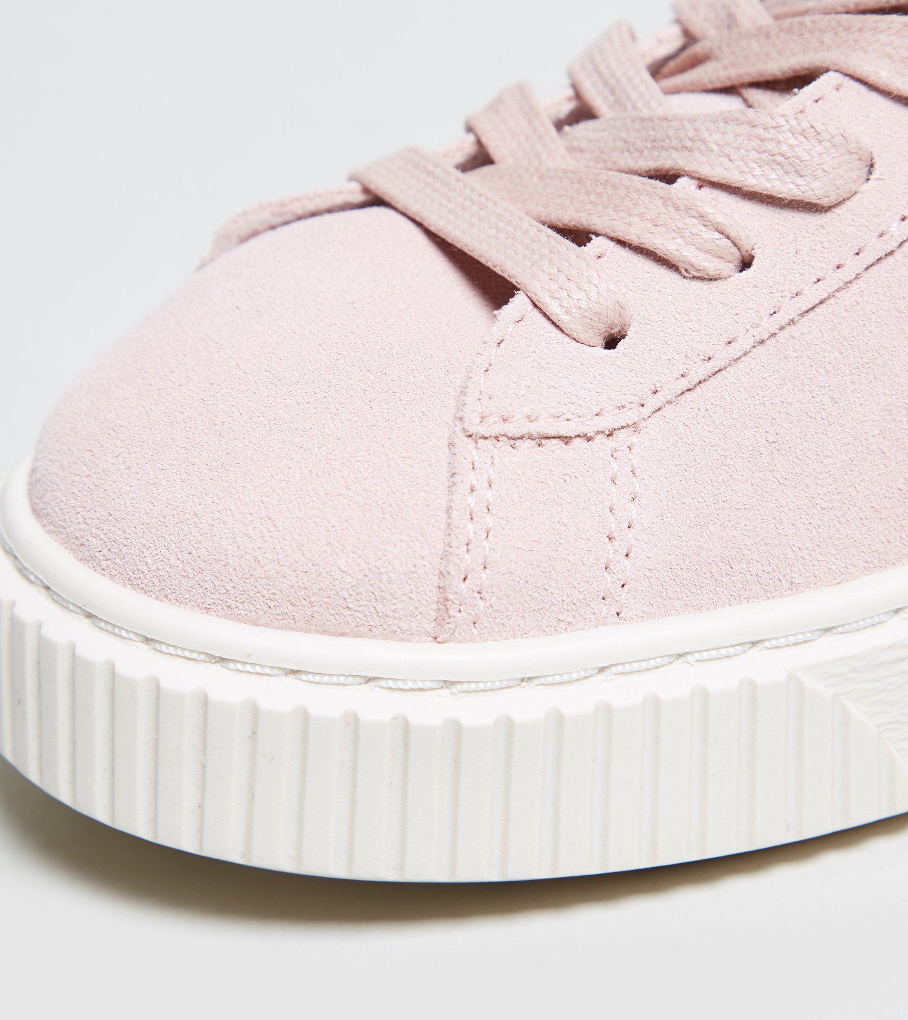 puma suede platform blu