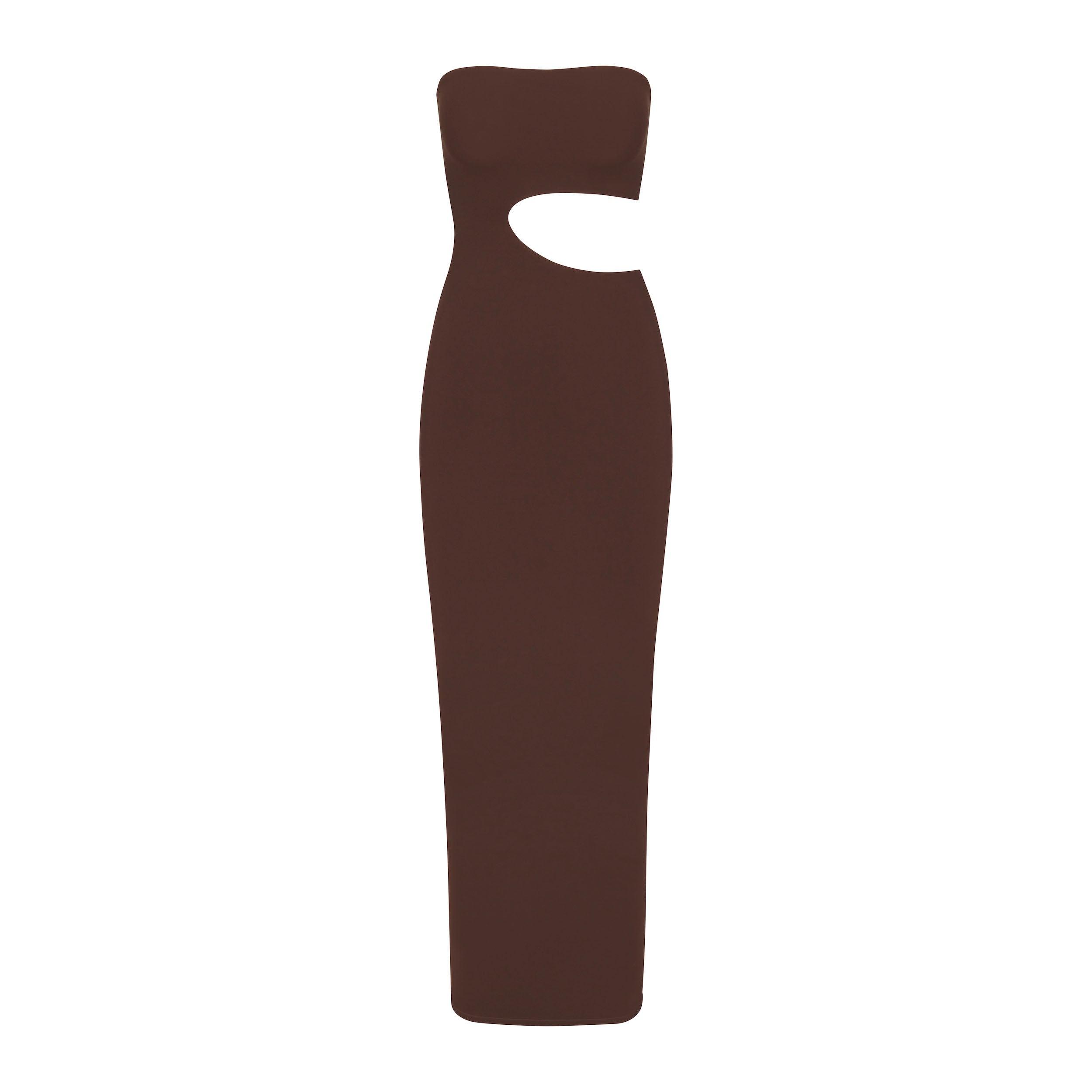 Skims Cut Out Long Dress in Brown | Lyst Skims Cut Out Long Dress in Brown | Lyst