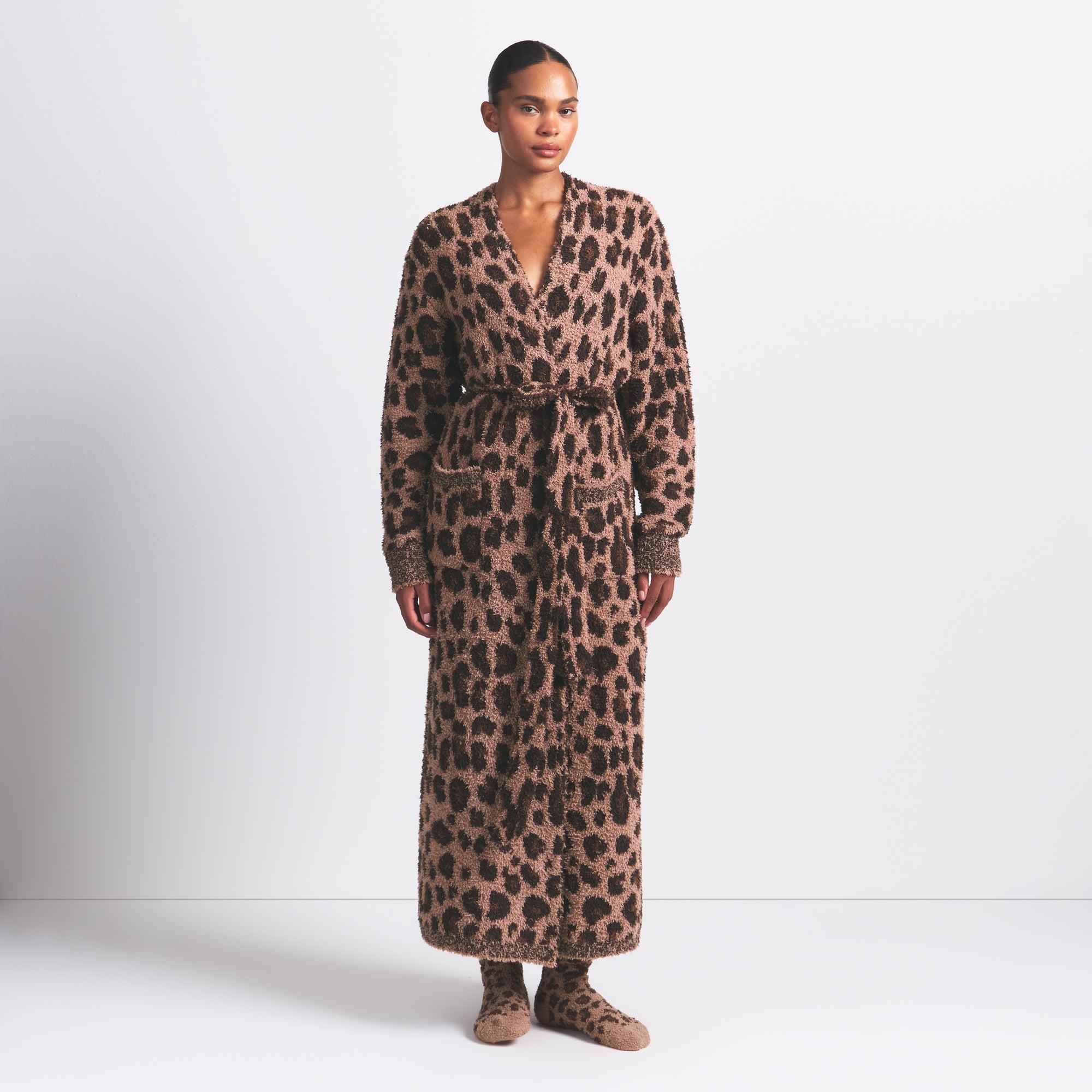 Skims Knit Robe in Brown | Lyst Skims Knit Robe in Brown | Lyst