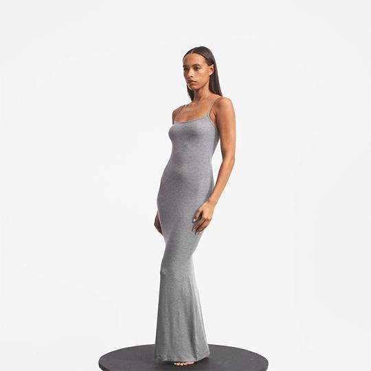 knee length dresses for ladies SKIMS SOFT LOUNGE LONG SLIP DRESS  Luxe by Kan