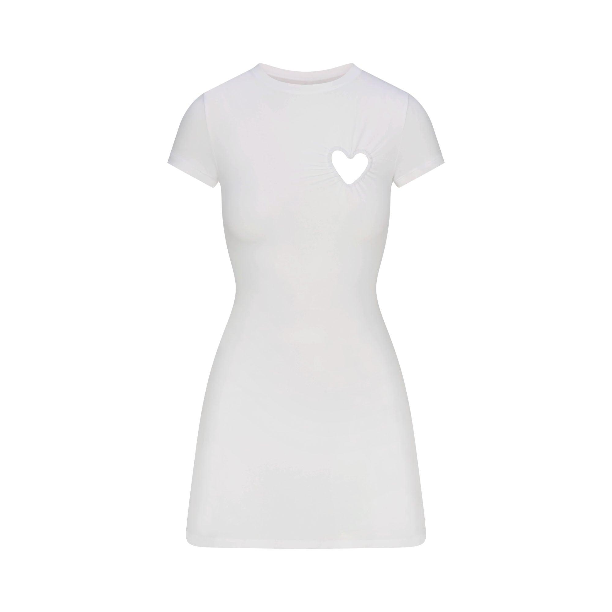 Skims Heart Mini Dress in White | Lyst