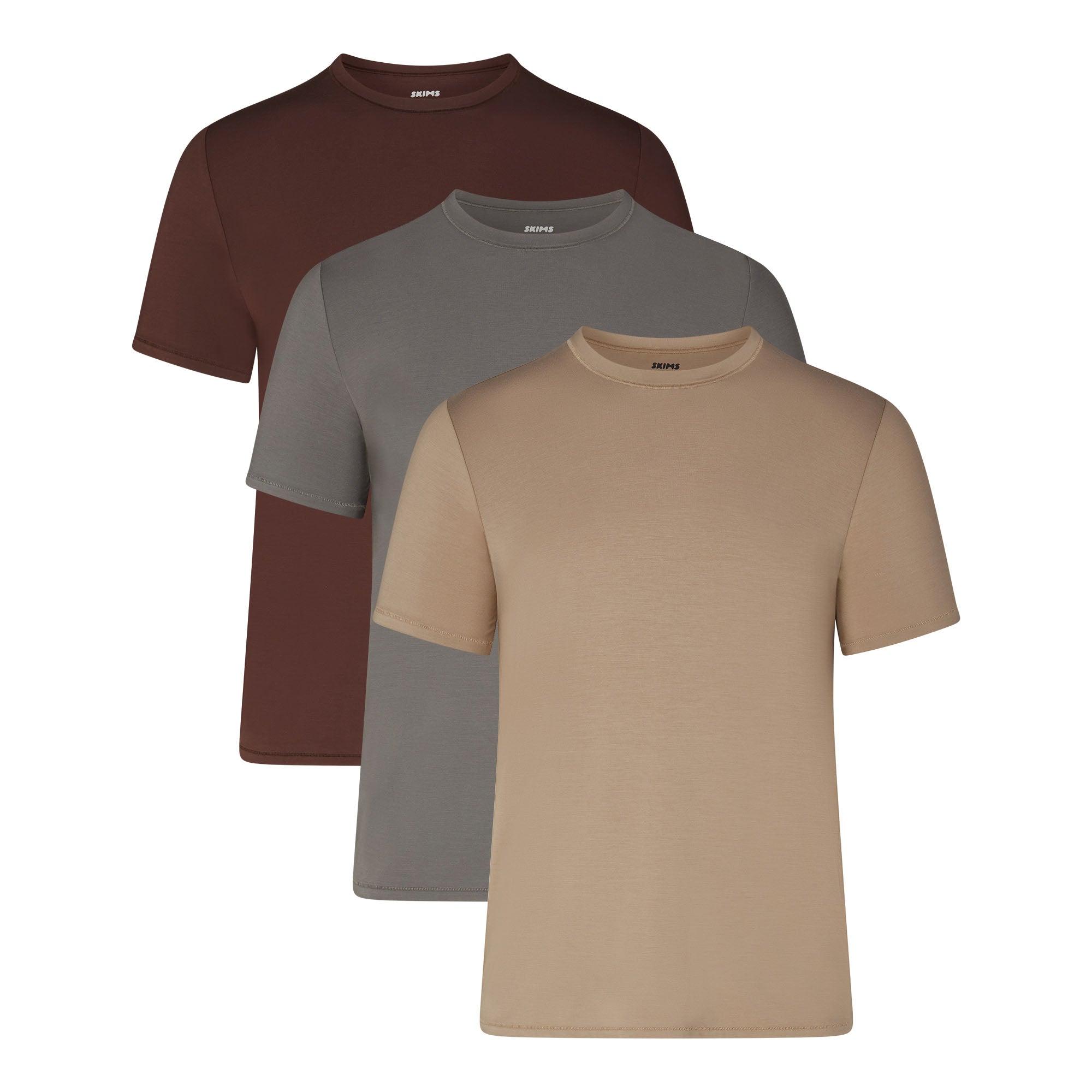 Skims 3-pack T-shirt in Brown for Men