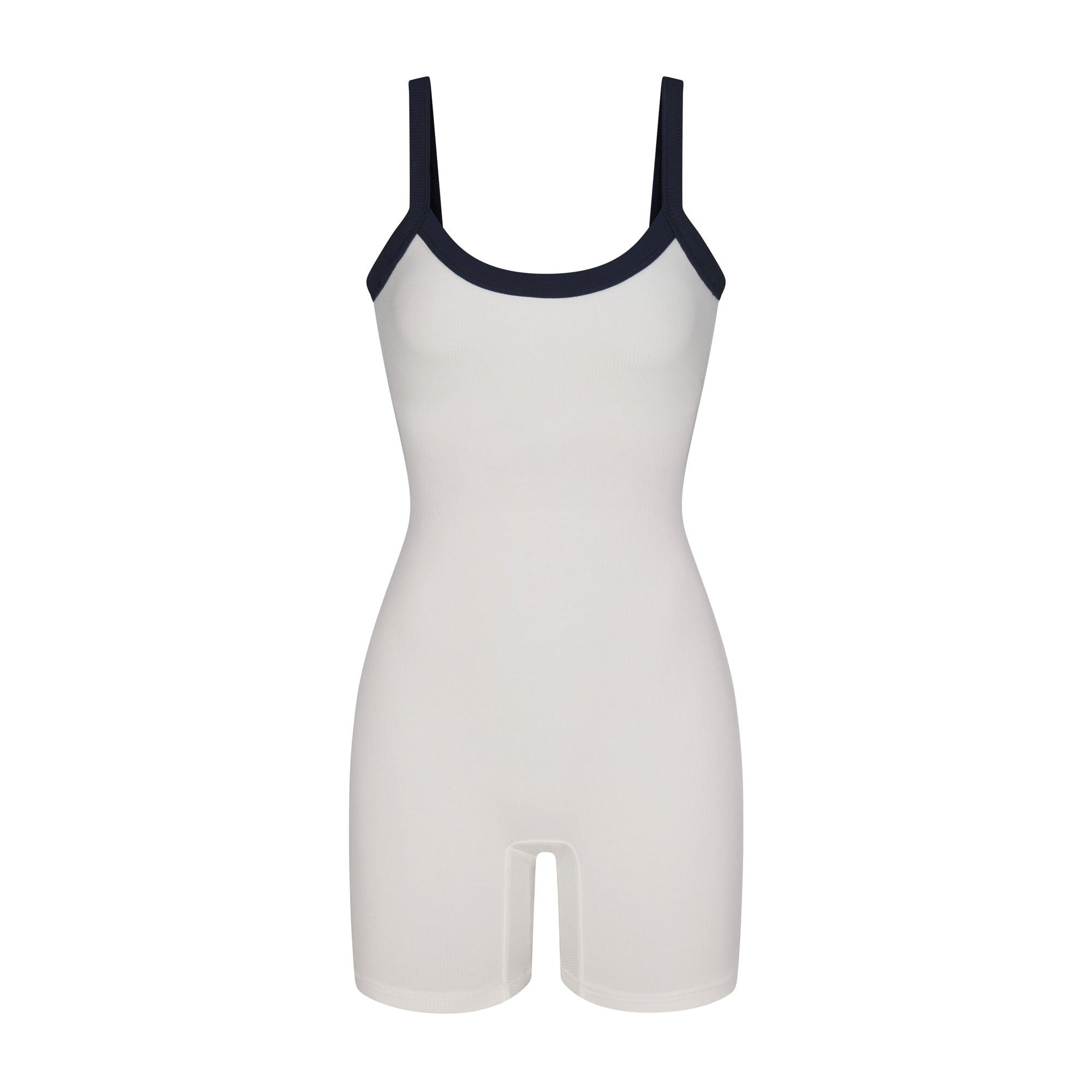 Skims Cotton Rib Picot Tank Bodysuit In Stock Availability and Price