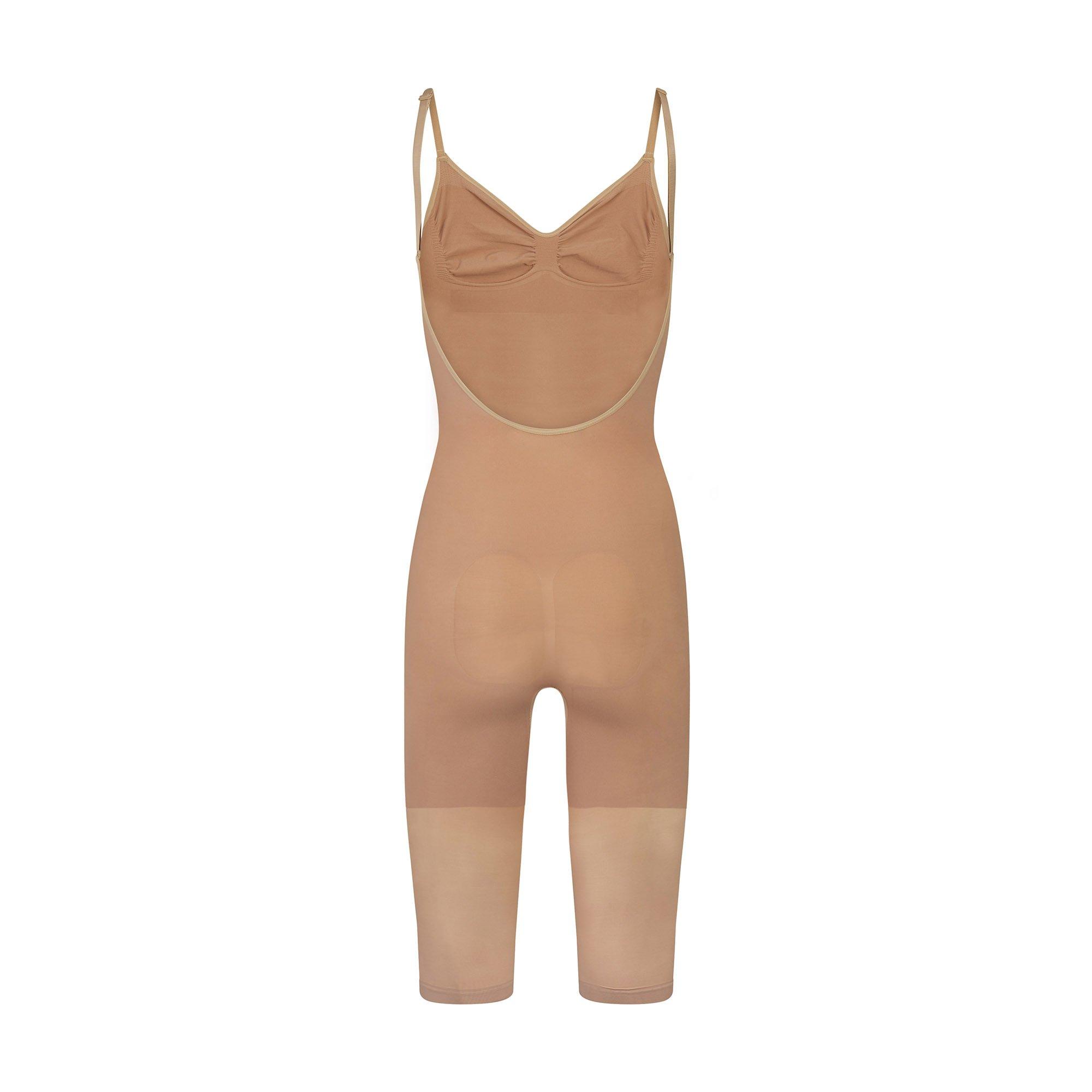 Skims Seamless Sculpt Low Back Bodysuit With Hosiery Leg Lyst