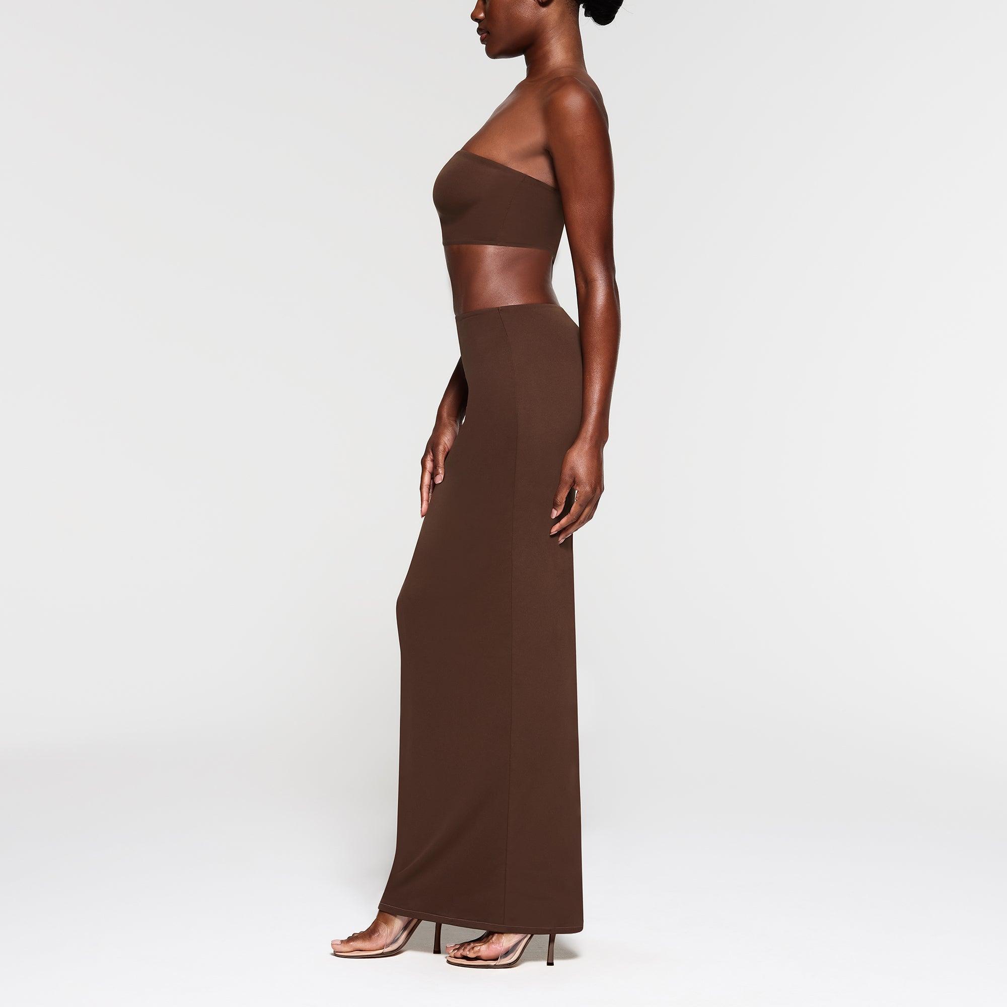 skims dress brown Polka Dot Maxi Dress Evening Flair S / Dots main image 0