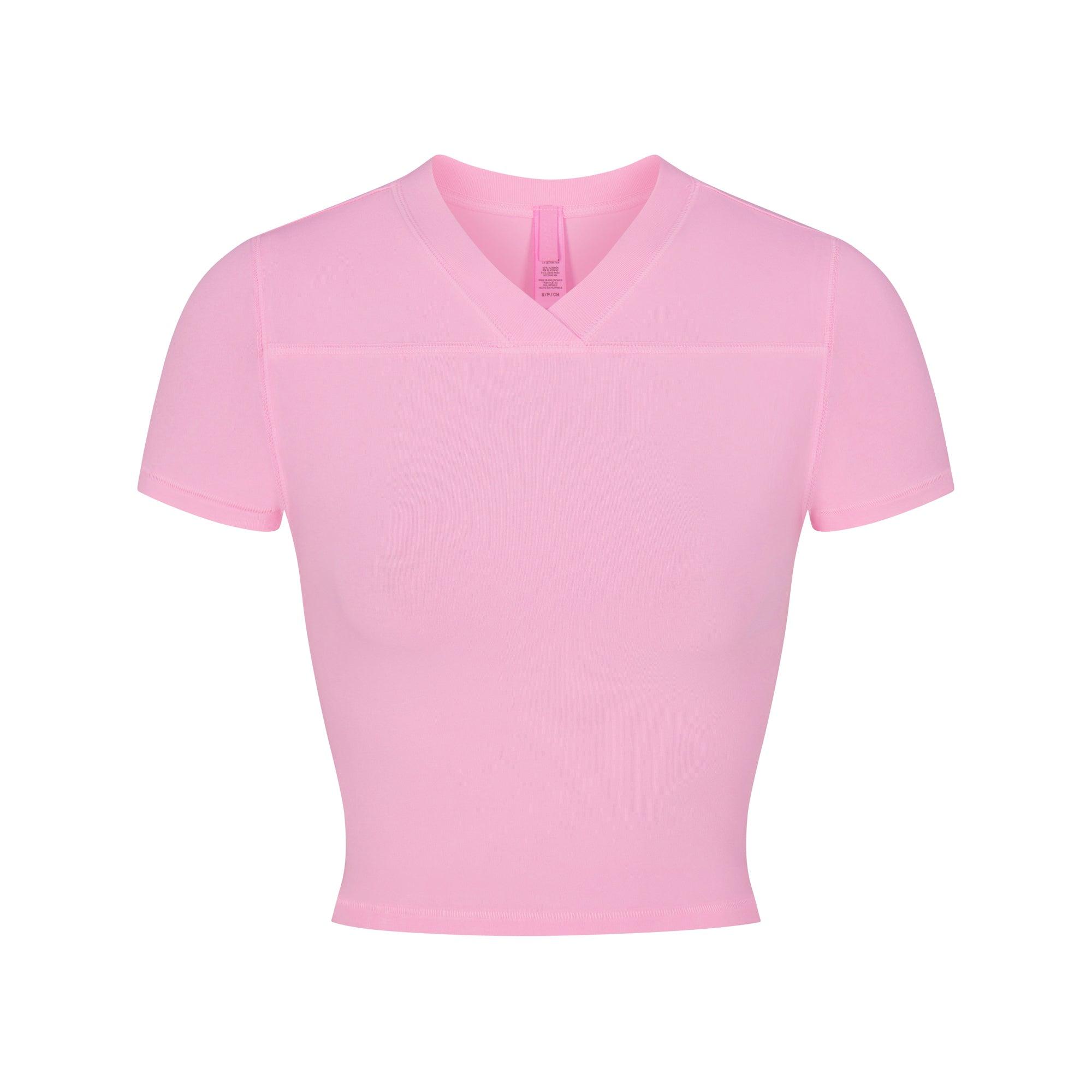 Skims T-shirt W. Ruffle Edge in Pink