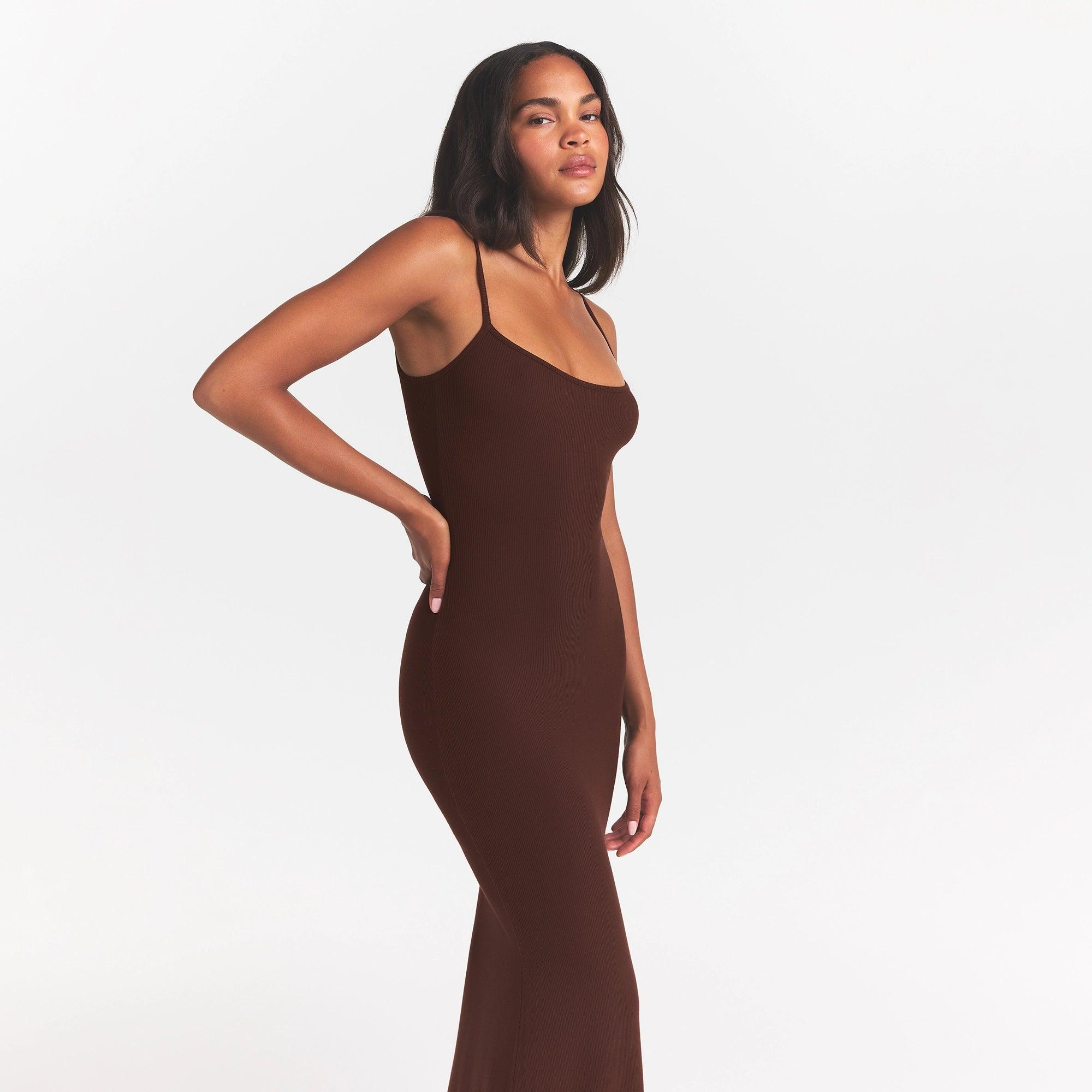 white christmas dresses Skims Maxi Slip Dress in Pink – All Dressed Up NZ main image 0