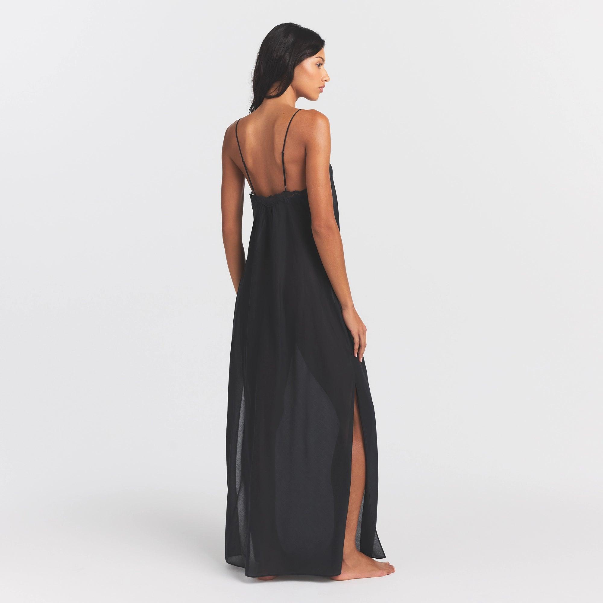 amazon black dresses for wedding Skims Black Long Sleeve Maxi Dress  Phoenix Style