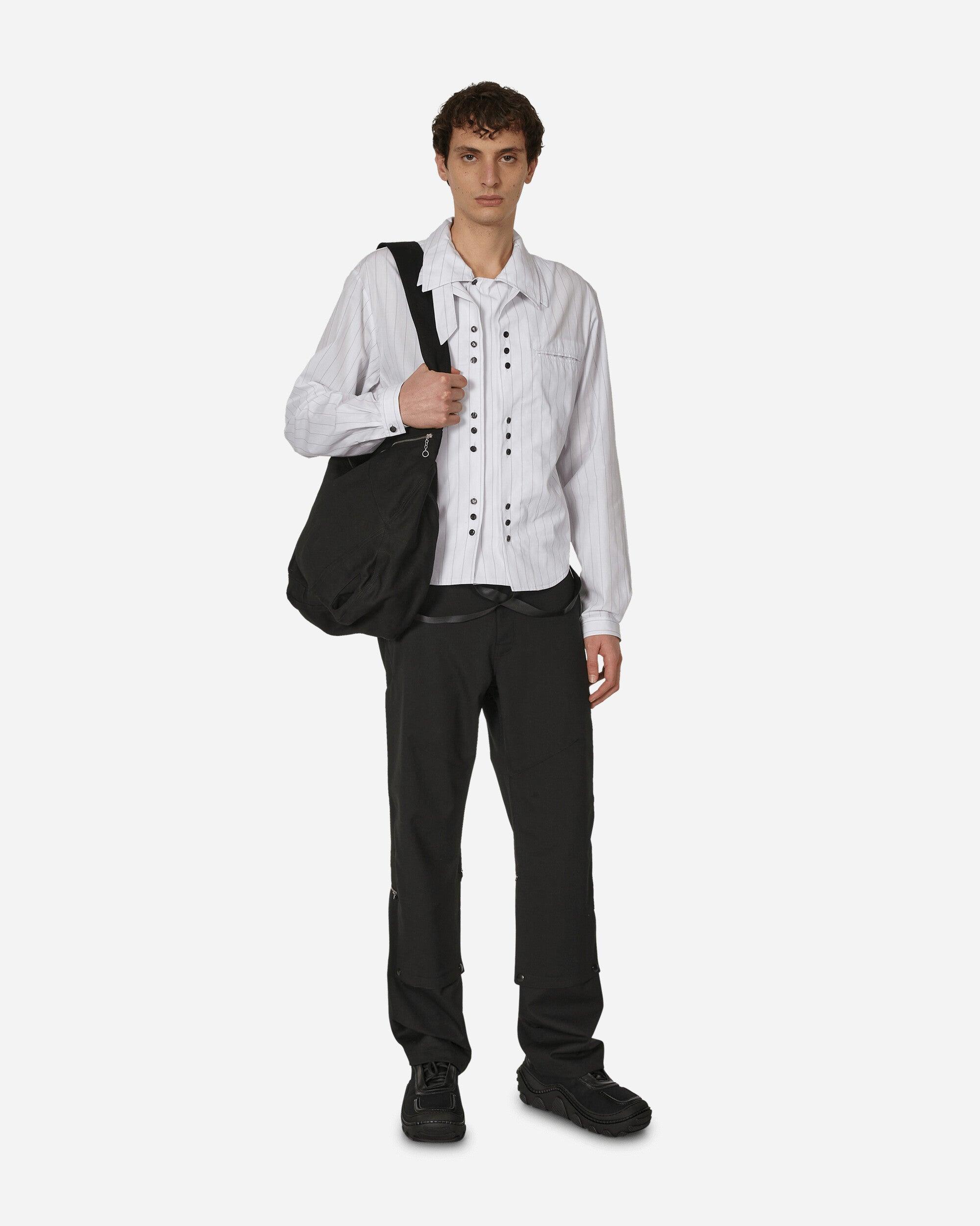 Kiko Kostadinov Tonino Shirt Jacket Wide Stripe in White for Kiko Kostadinov Tonino Shirt Jacket Wide Stripe in White for