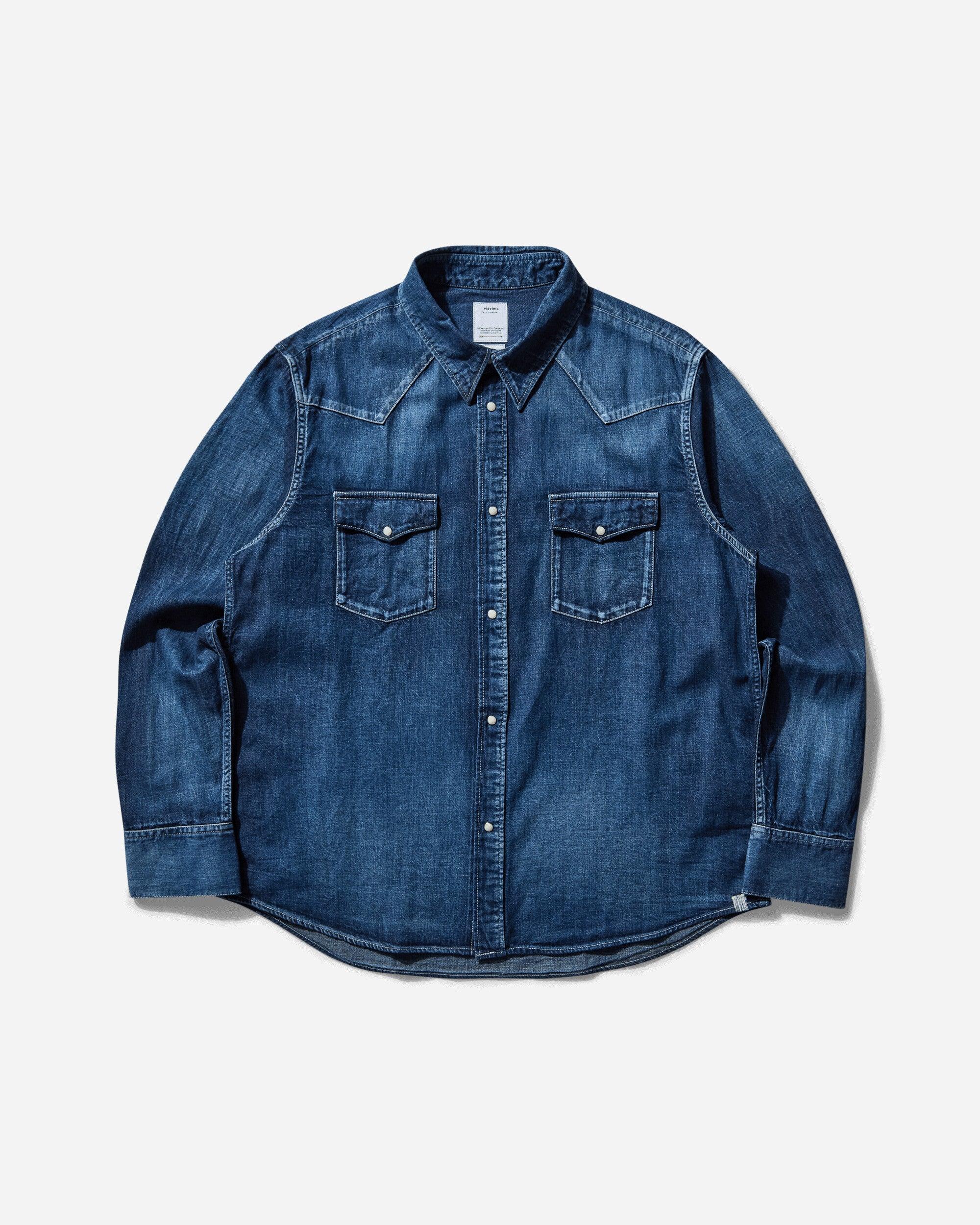 Visvim Men S Social Sculpture Shirt Damaged Indigo in Blue for Men 