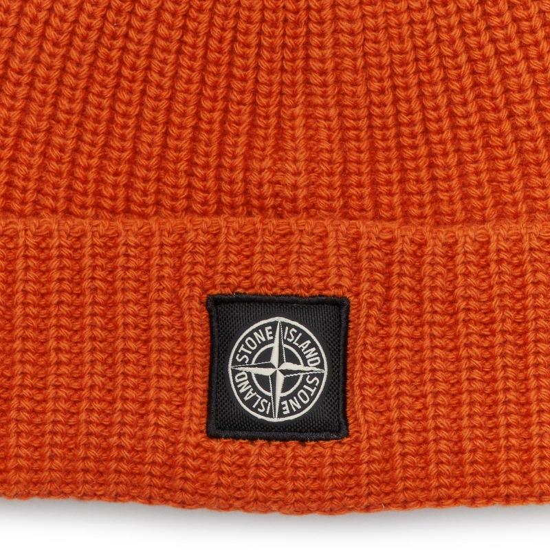 Stone Island Beanie in Orange for Men 
