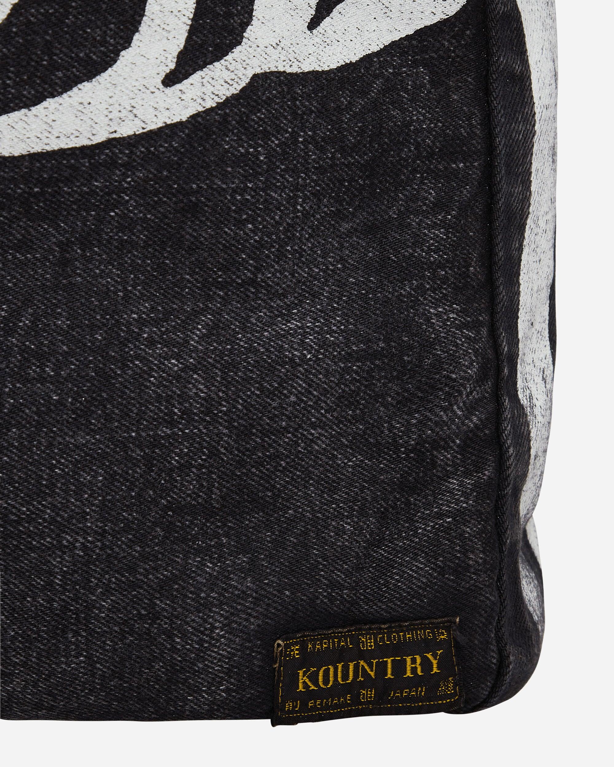 Kapital 14oz Black Denim Book Bag (bone) Black in White for Men | Lyst 