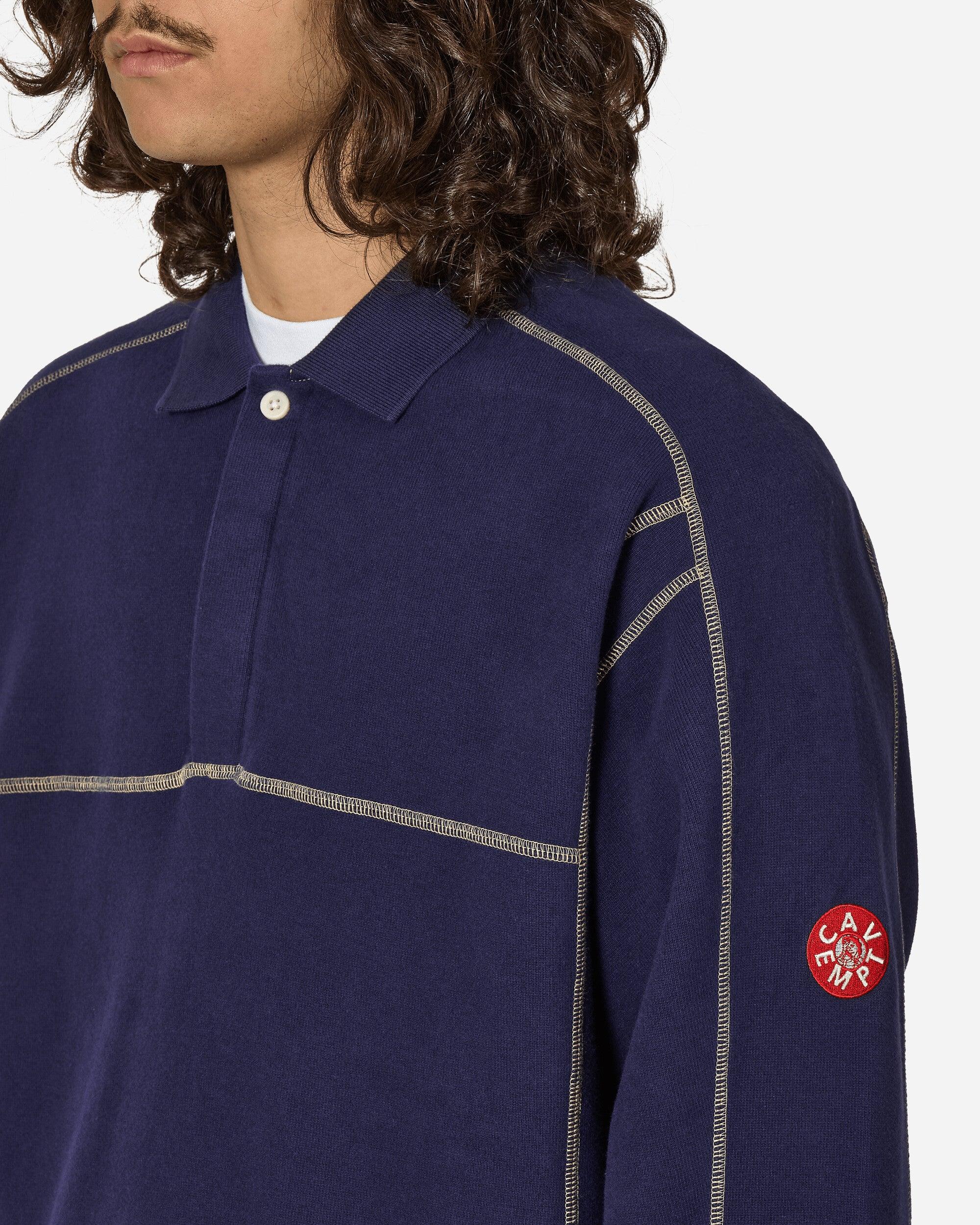 Cav Empt Dbl Knit Longsleeve Polo in Blue for Men | Lyst