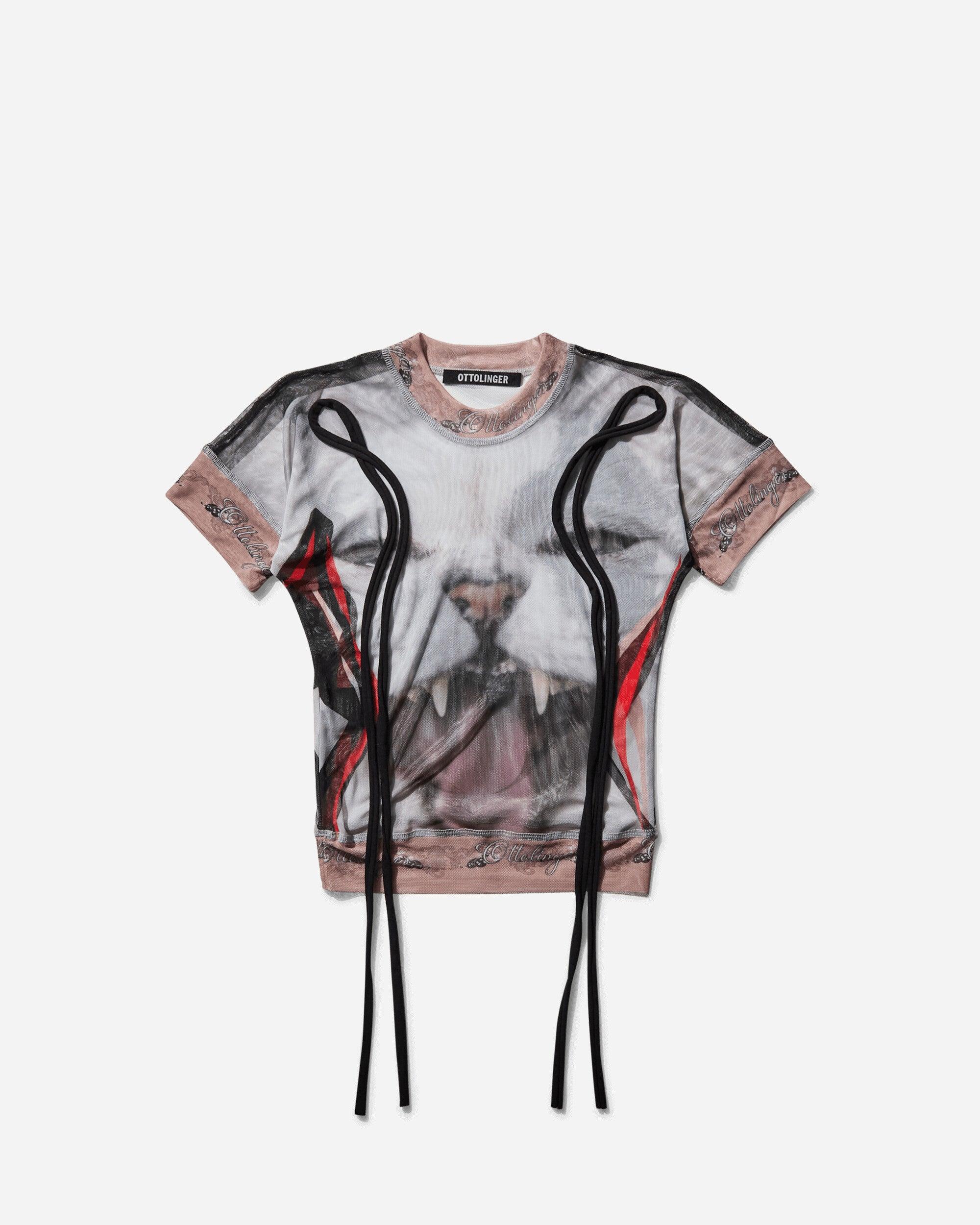 オットリンガー Ottolinger プリントメッシュTシャツ レディース OTTOLINGER S Mesh T-Shirt Cat Print in Gray | Lyst