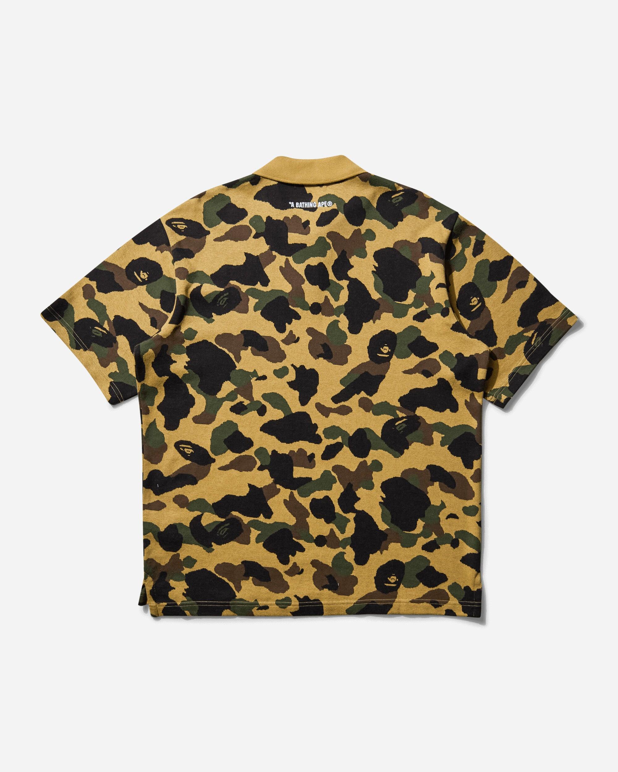 A Bathing Ape Men S 1st Camo Jacquard Polo Shirt in Yellow for Men
