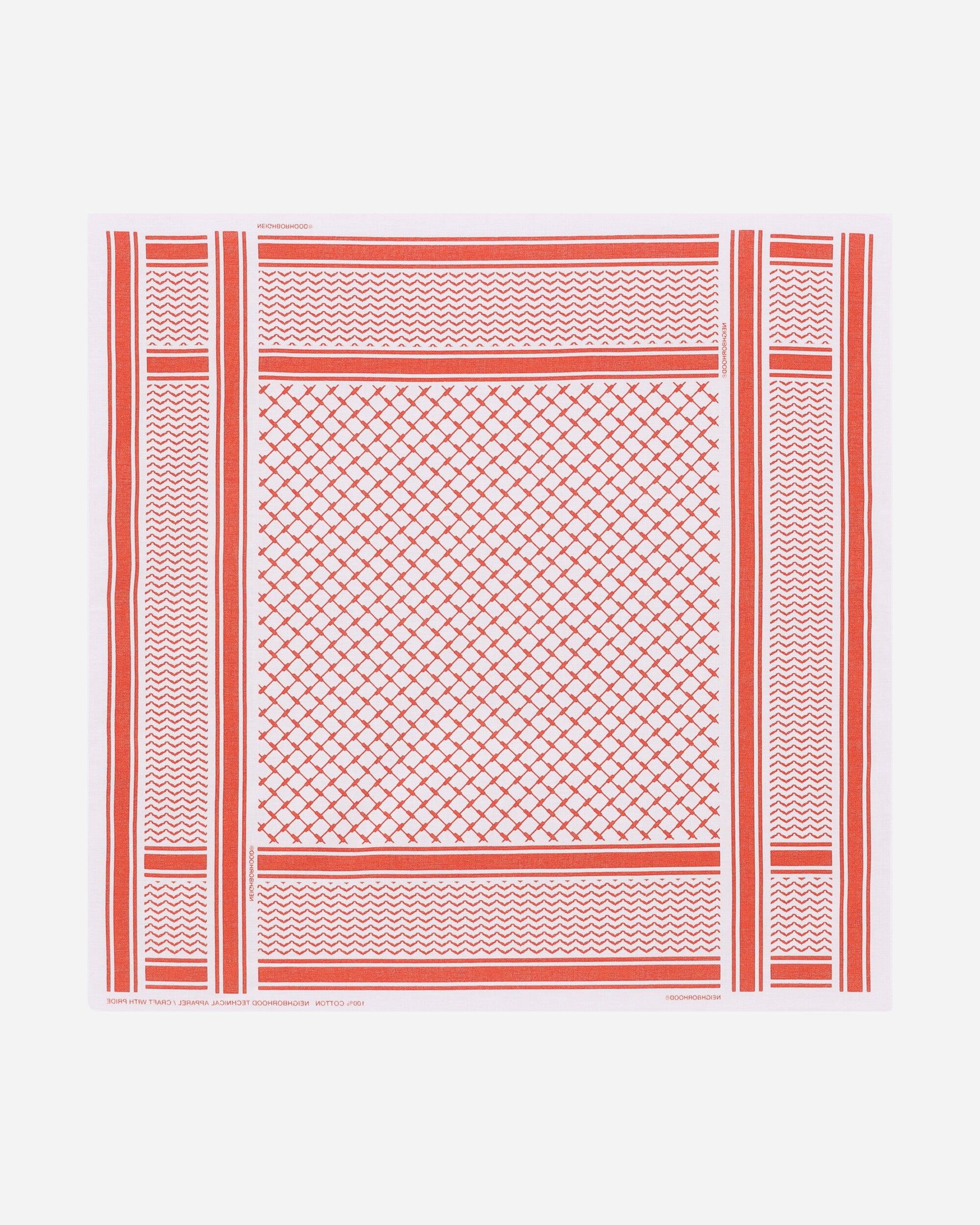 Neighborhood Shemagh Pattern Bandana / Red in Pink for Men