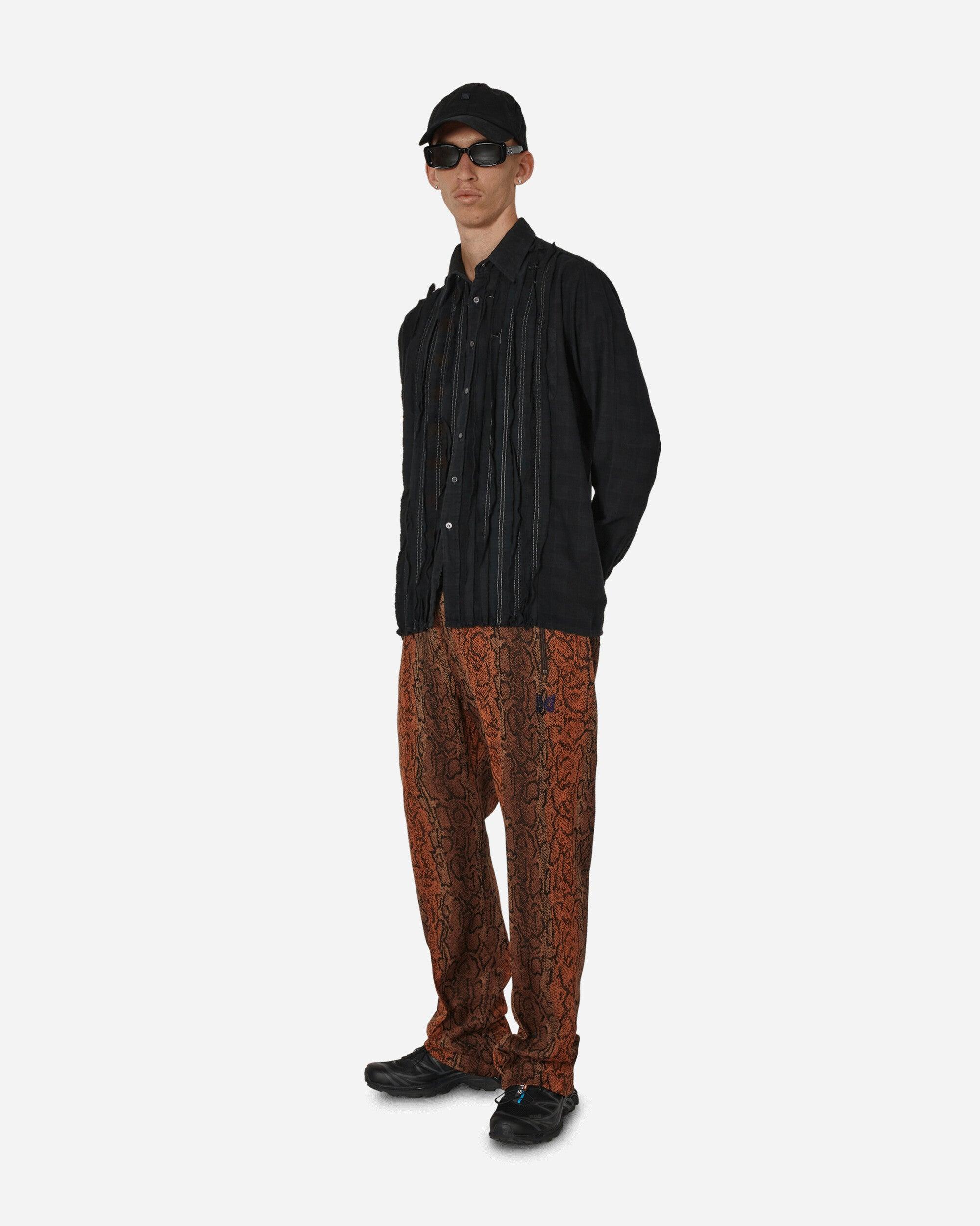 Needles Poly Smooth Track Pants Jacquard Python in Brown for Men