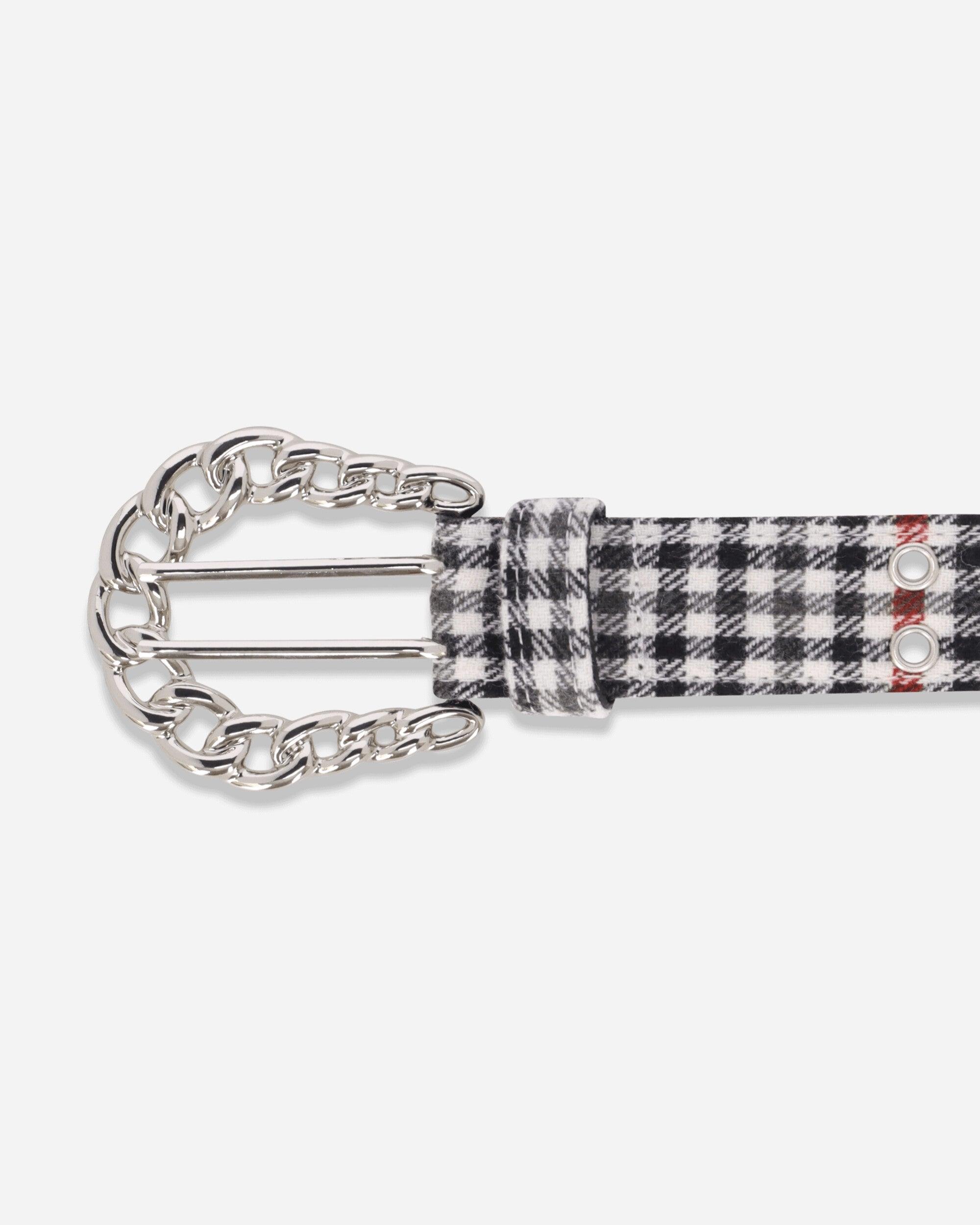 小物 AFB FLANNEL CHECK BELT BLACK GREY AFB FLANNEL CHECK BELT BLACK GREY