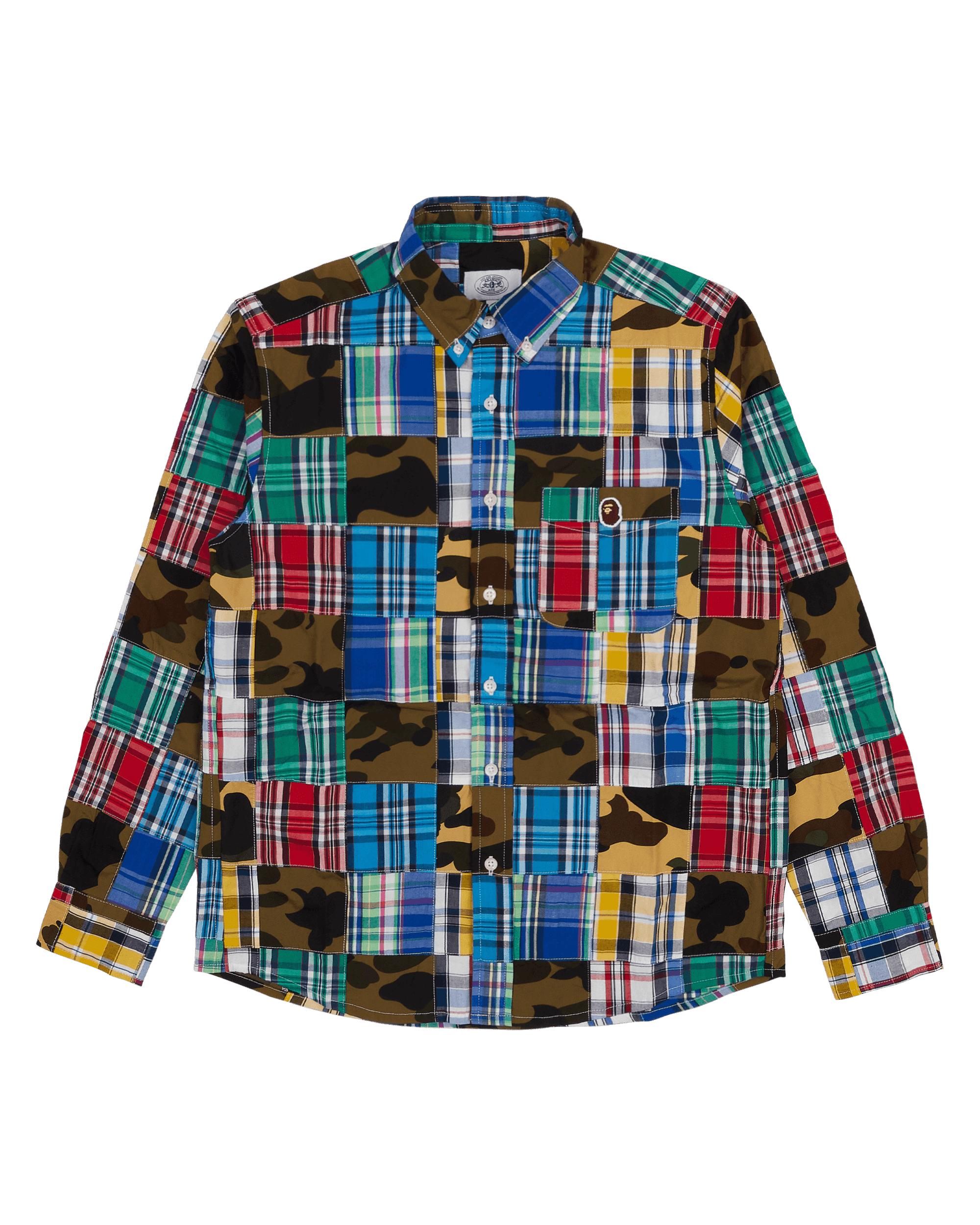 bape patchwork shirt