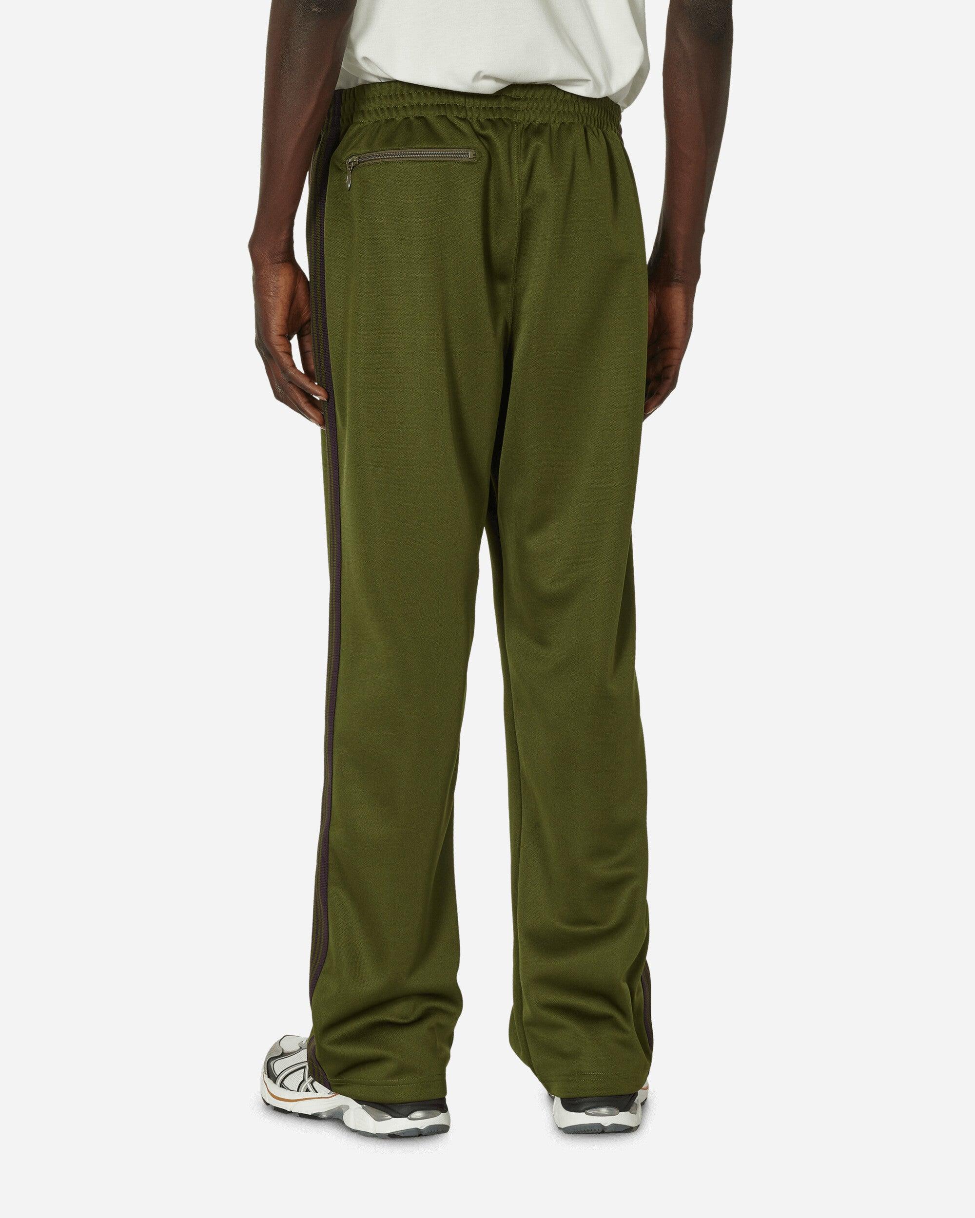 Double Waistband Track Pants in Olive