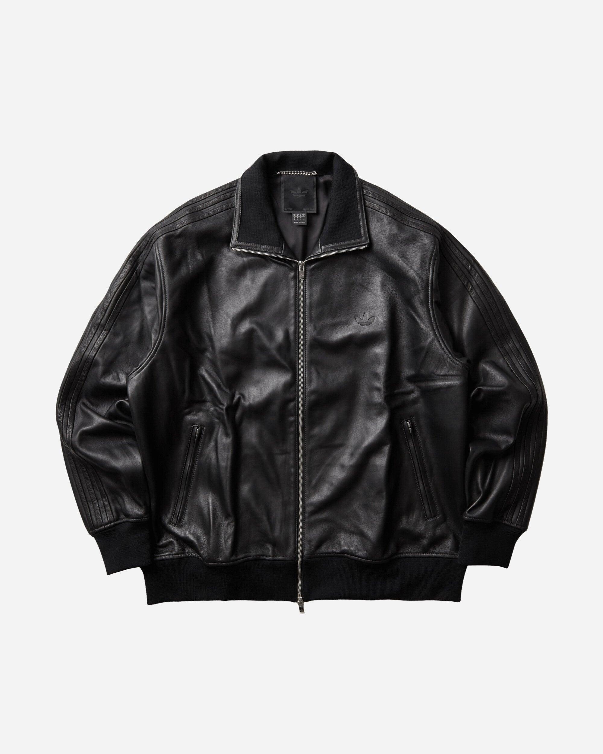 adidas A-type Leather Firebird Track Top in Black for Men | Lyst