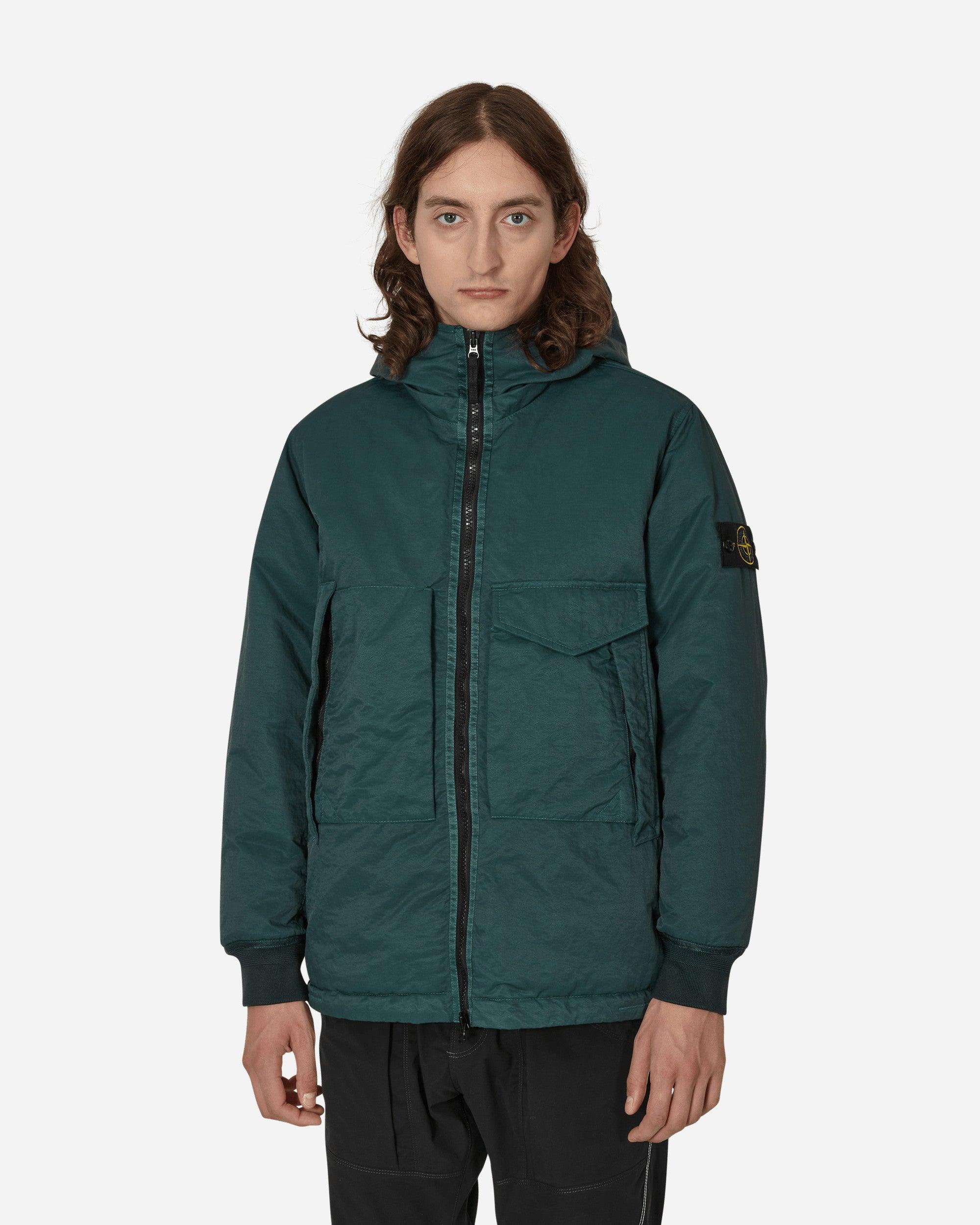 Stone Island Synthetic Opaque Nylon Twill Down Jacket Green for Men | Lyst