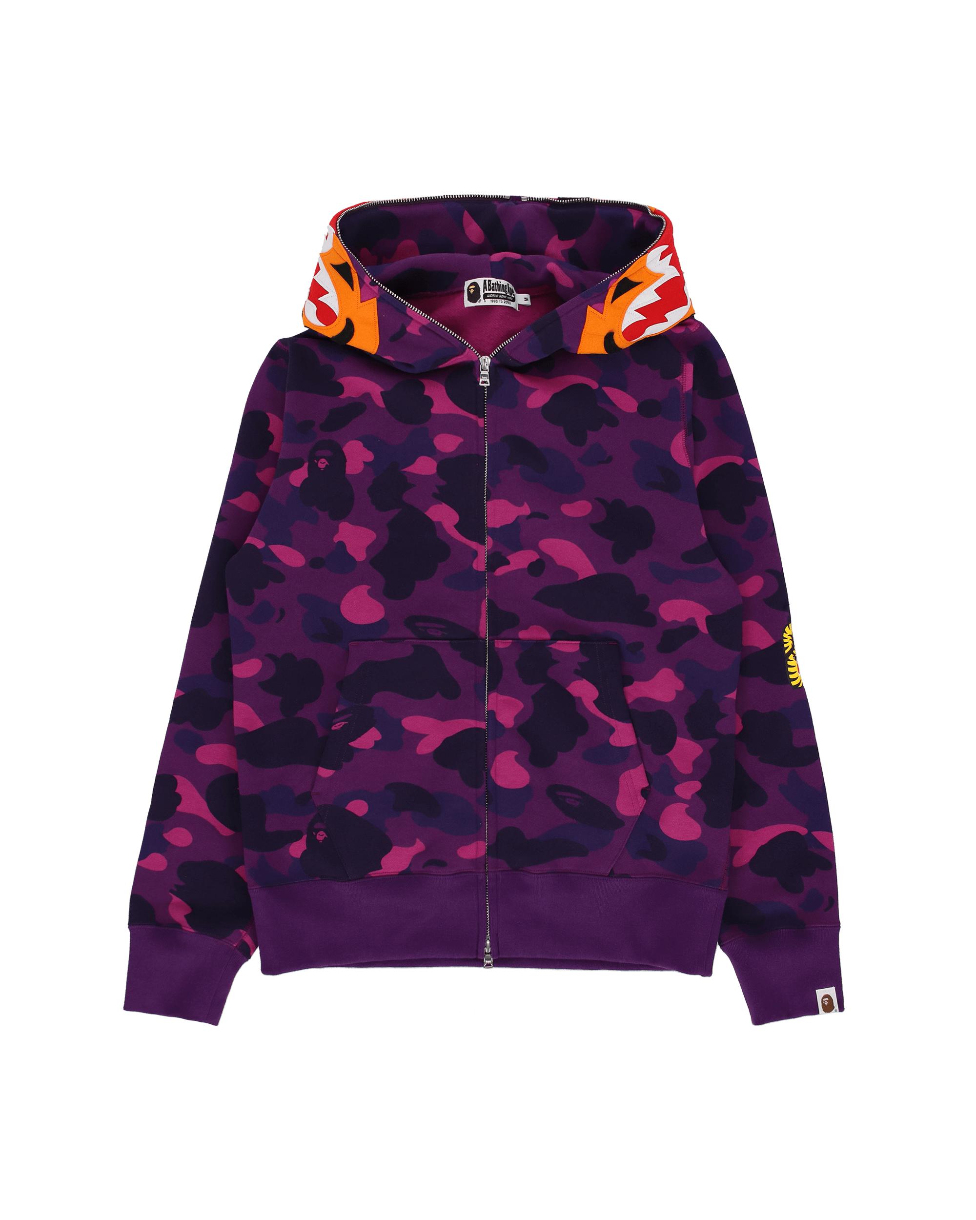 A Bathing Ape Cotton Color Camo Tiger Full Zip Hooded Sweatshirt in Purple  for Men - Lyst