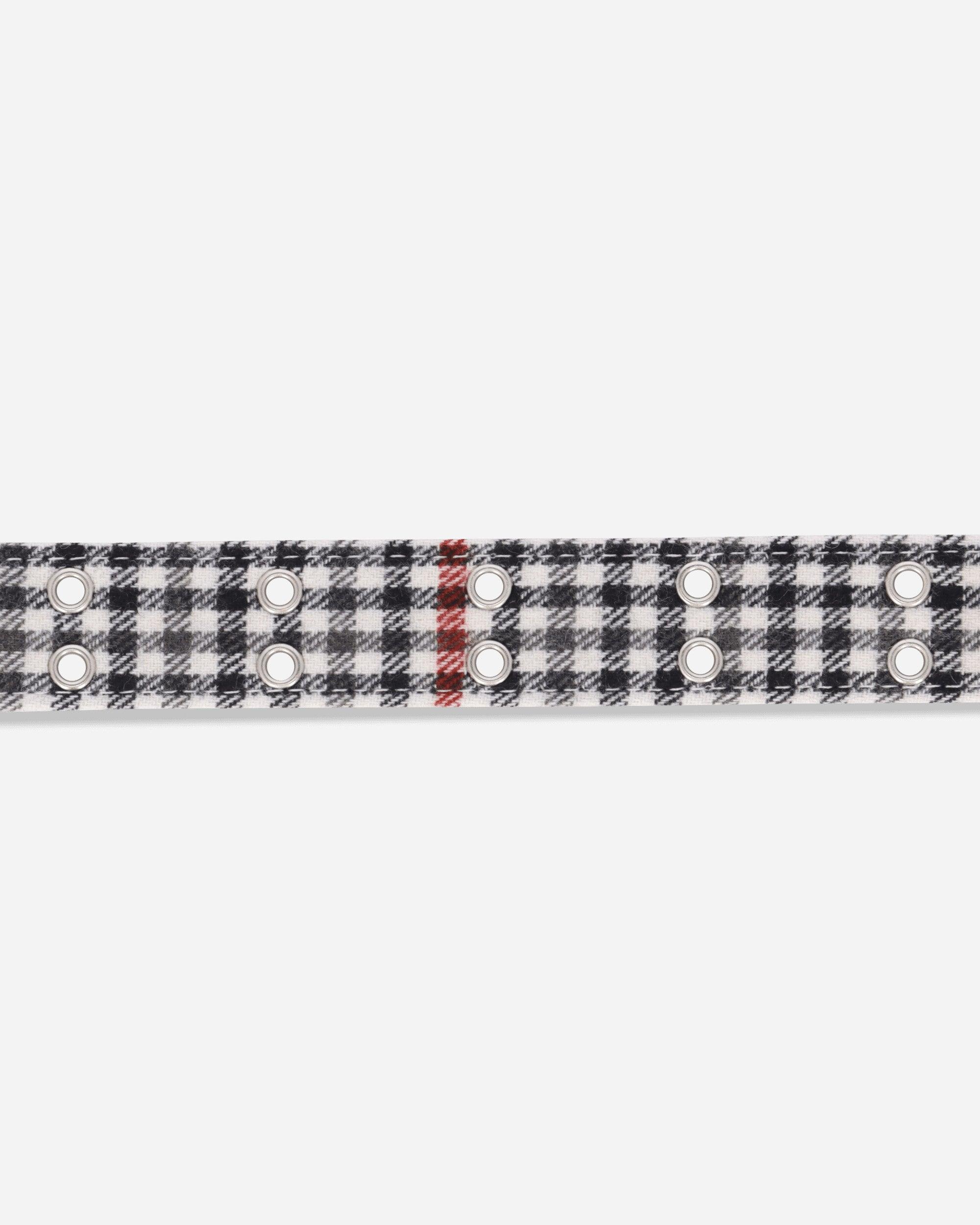 AFB Flannel Check Belt Houndstooth Pattern in White for Men | Lyst UK