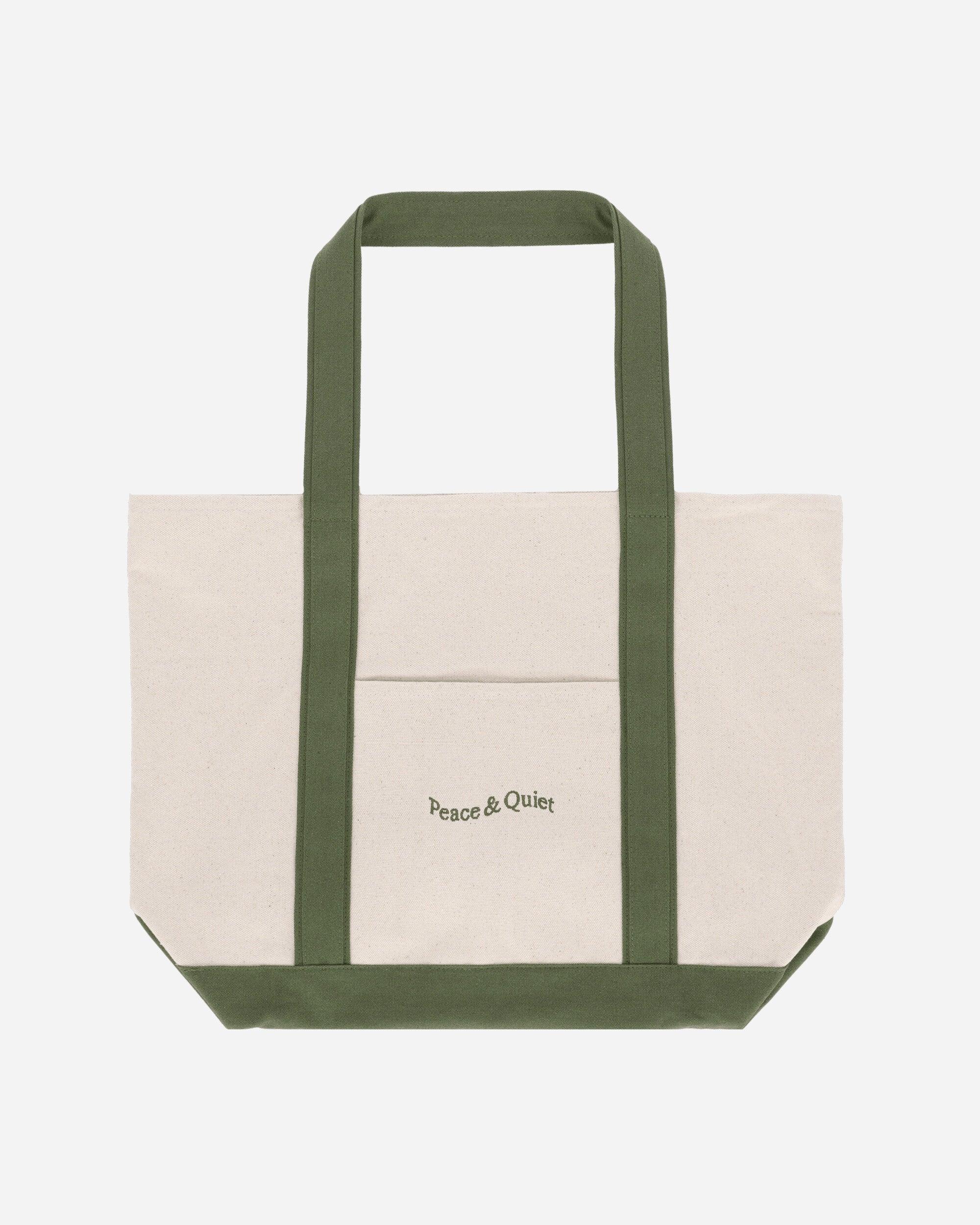 Museum of Peace & Quiet Wordmark Tote Bag Olive in Green for 