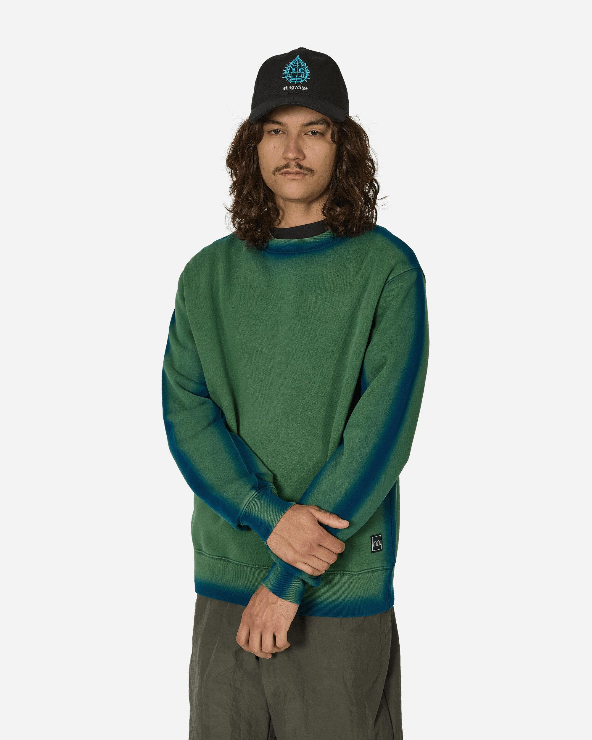The Trilogy Tapes Overdyed Crewneck Sweatshirt in Green for