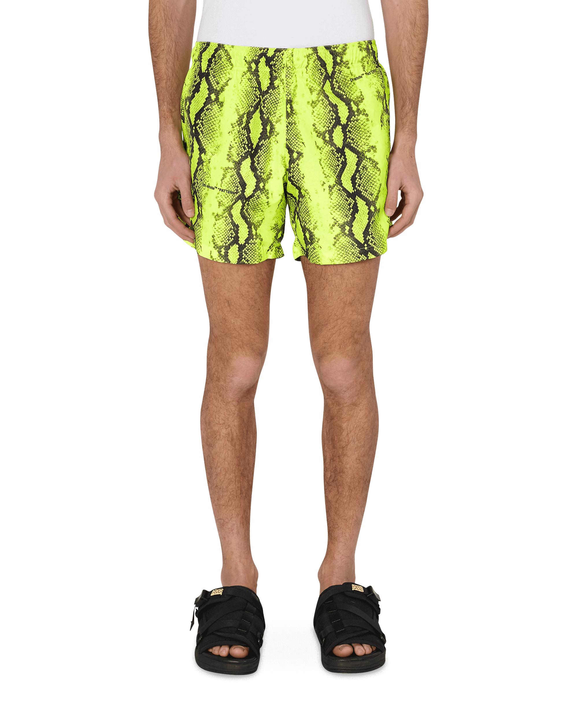 off white shorts yellow