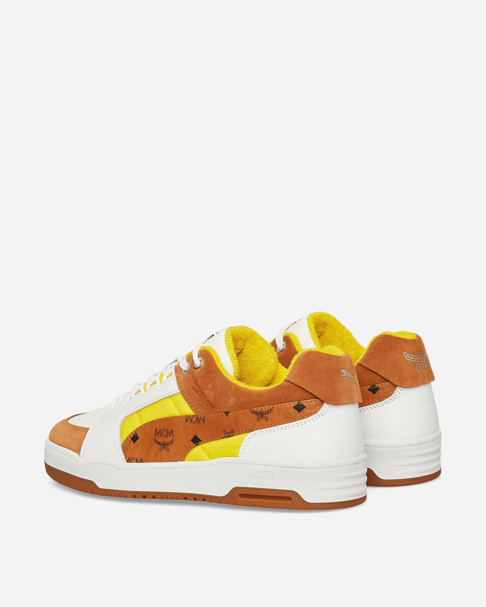 PUMA Leather Mcm Slipstream Lo Sneakers White in Yellow for Men | Lyst