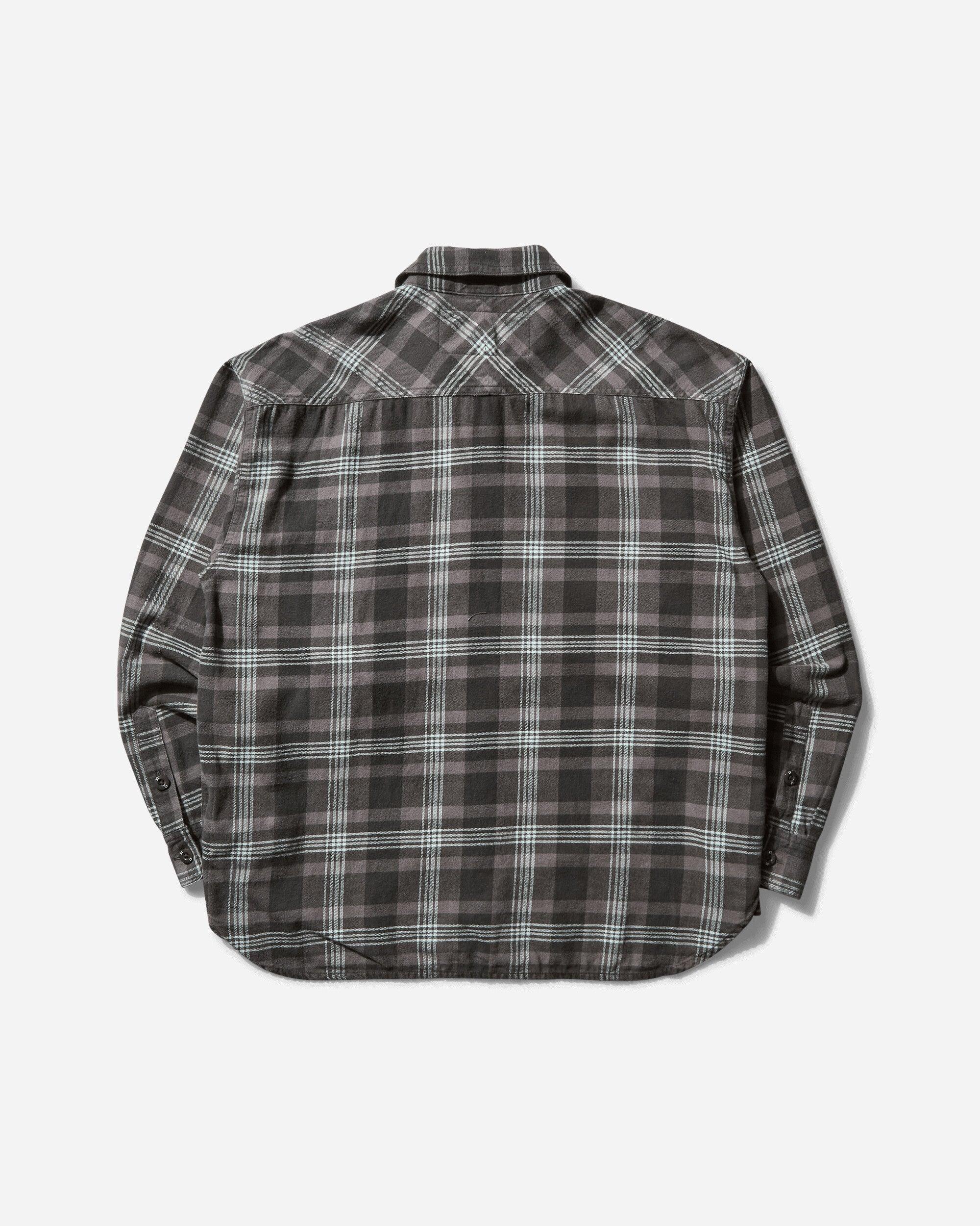 Neighborhood Men S Savage Tartan Check Longsleeve Shirt Gray