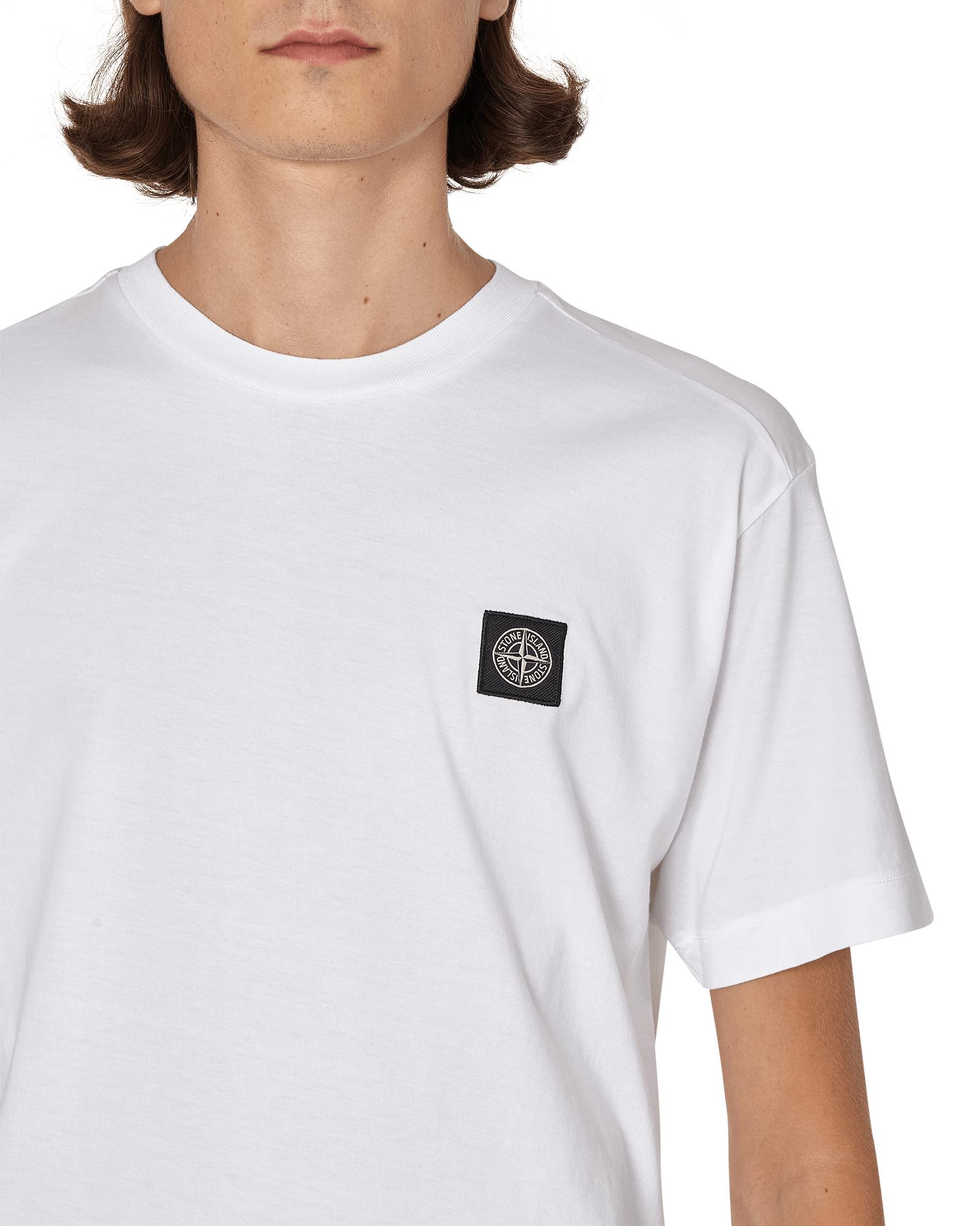 Stone Island Logo-patch Cotton T-shirt in White for Men - Save 36 