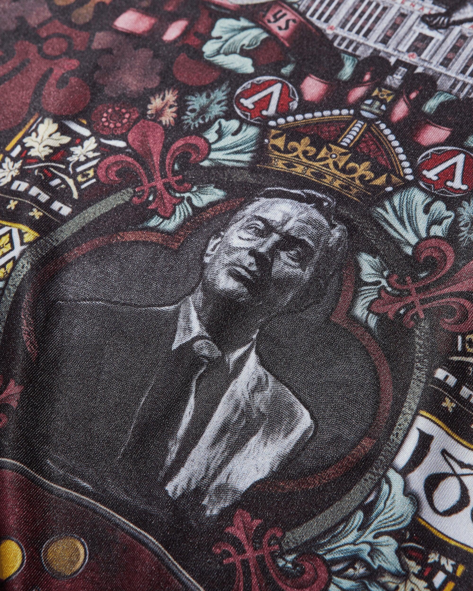 【Aries × Arsenal】 Stained Glass Jacq Aries Arsenal Stained Glass Poly Longsleeve T-Shirt in Grey for