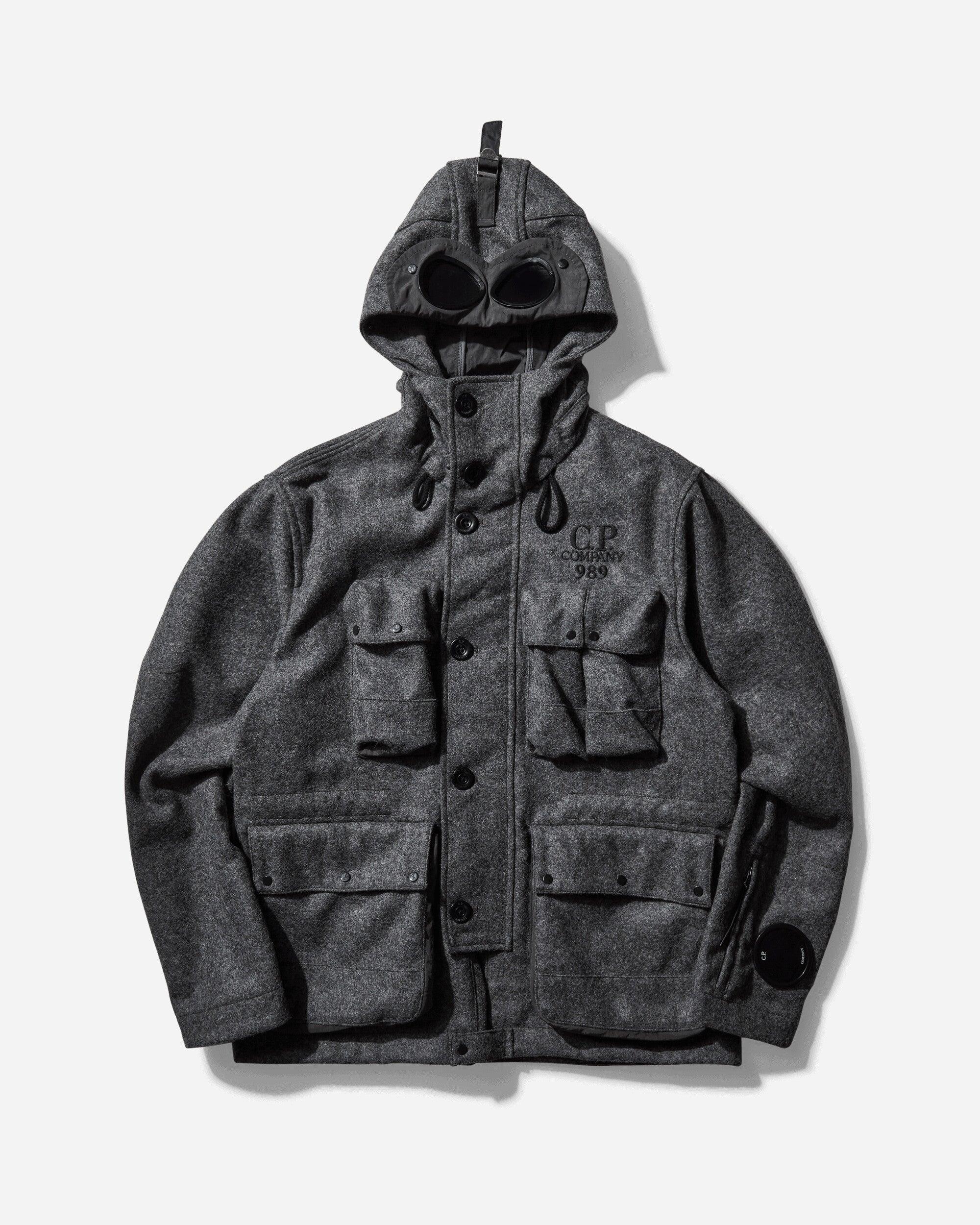 C.P. Company S Shetland Twill Hooded Car Coat Anthracite Melange in Black for Men Lyst