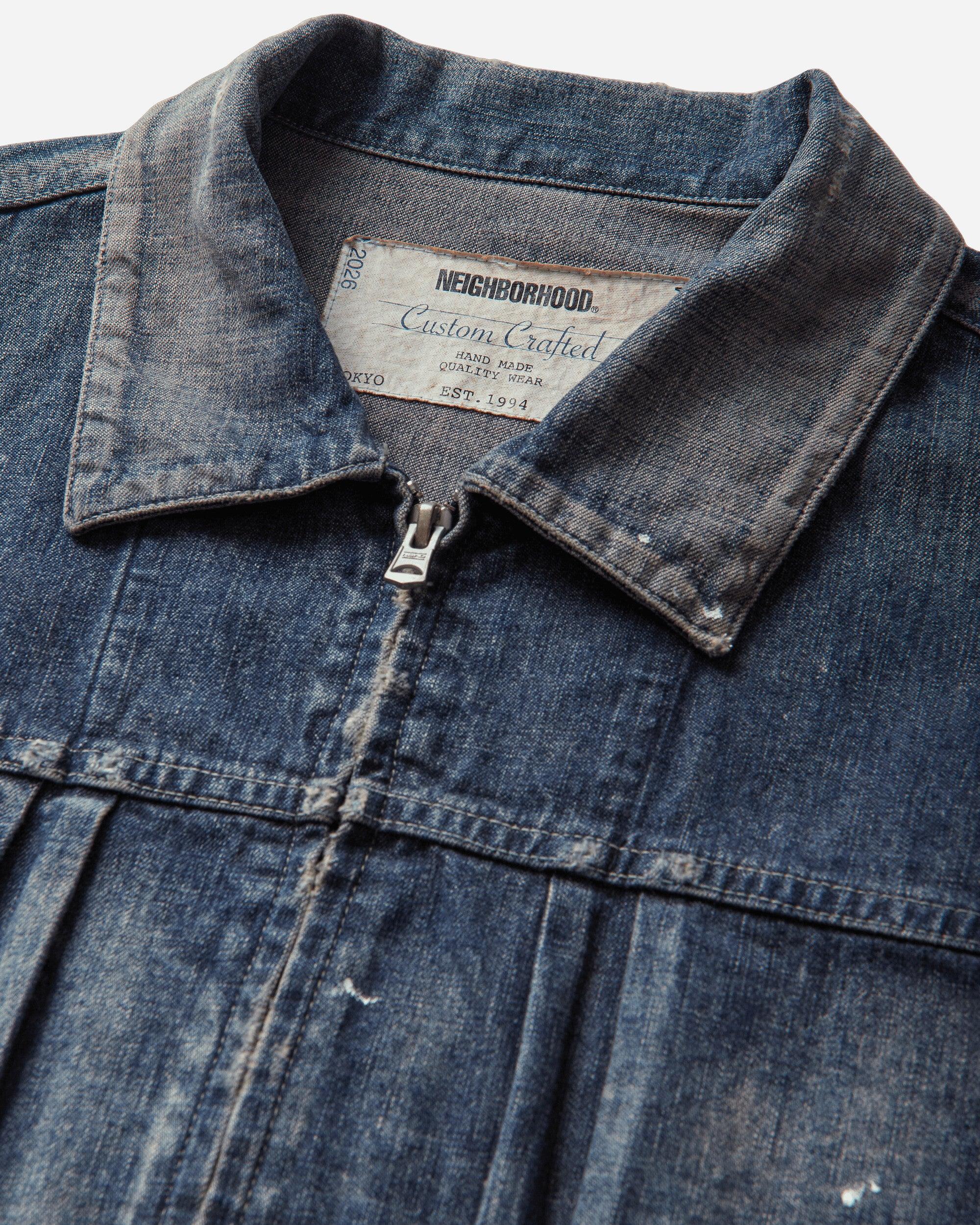 Neighborhood Men S Savage Lw Denim Zip Jacket Indigo in Blue for