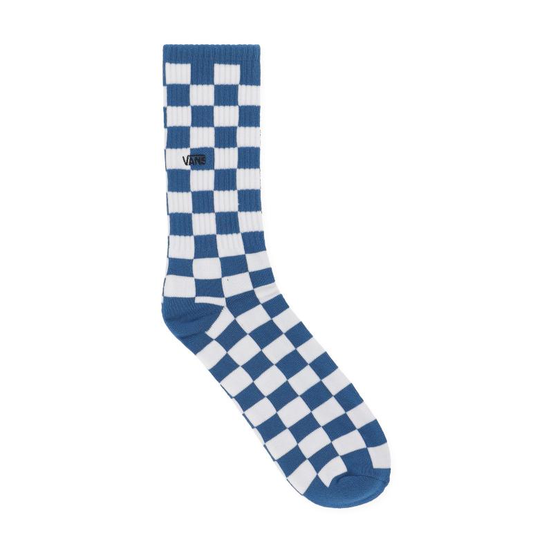 Vans Checkerboard Crew True Blue White Check Mens Socks for Men | Lyst