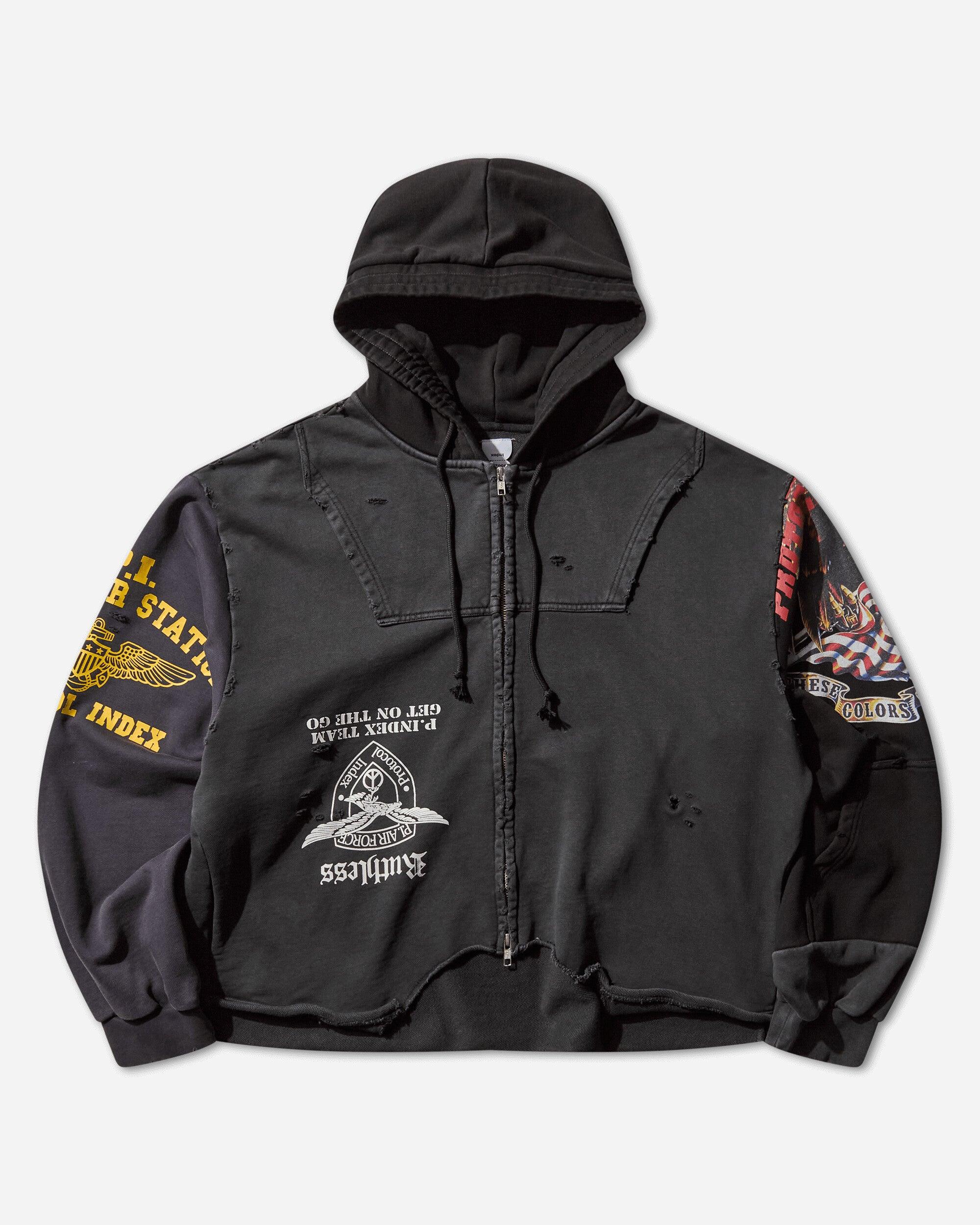 Protocol Index Men S Upside Down Zip Hoodie in Black for Men | Lyst UK