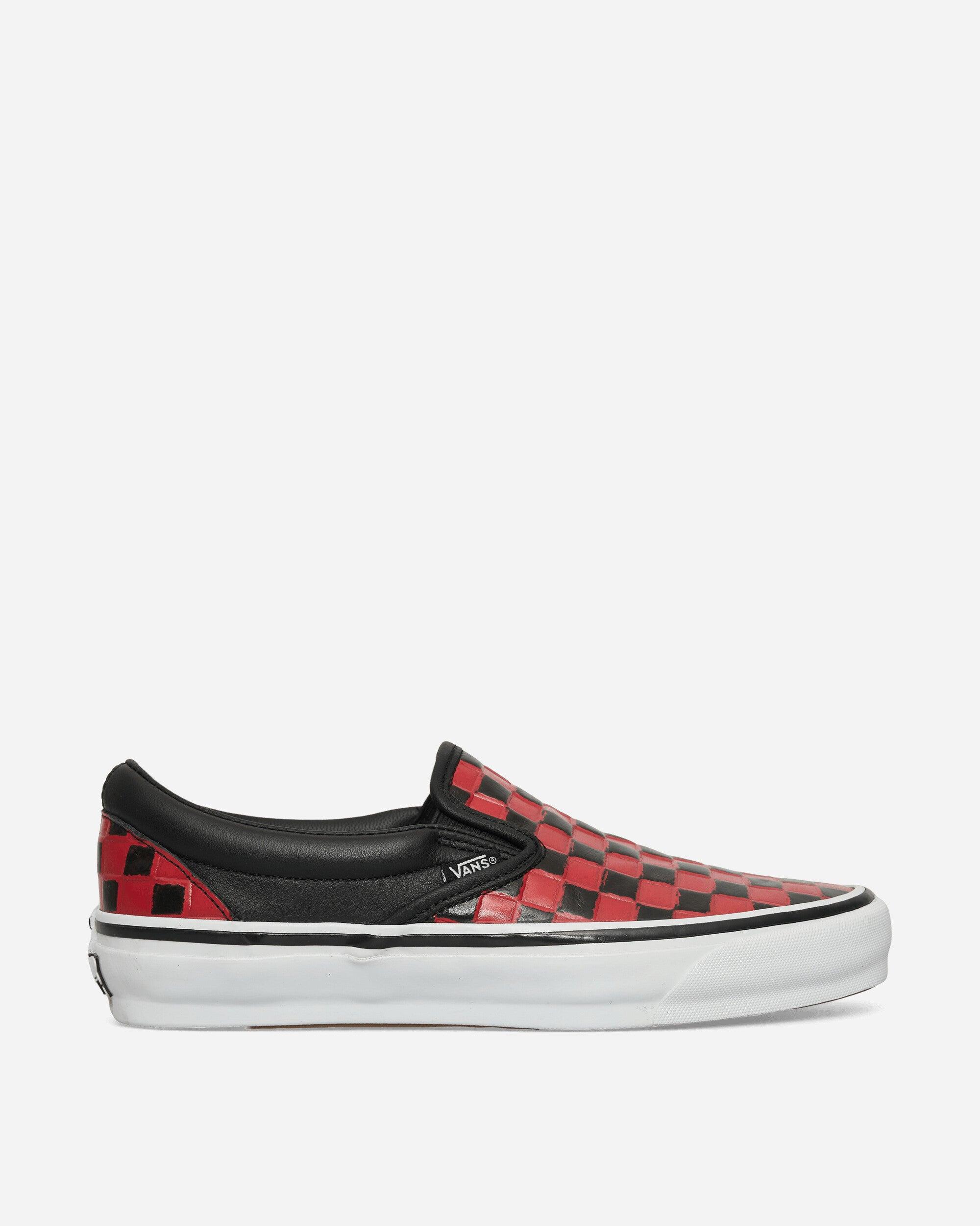 Classic Checkerboard Vans Slip On Red Black Checkerboard Slip On