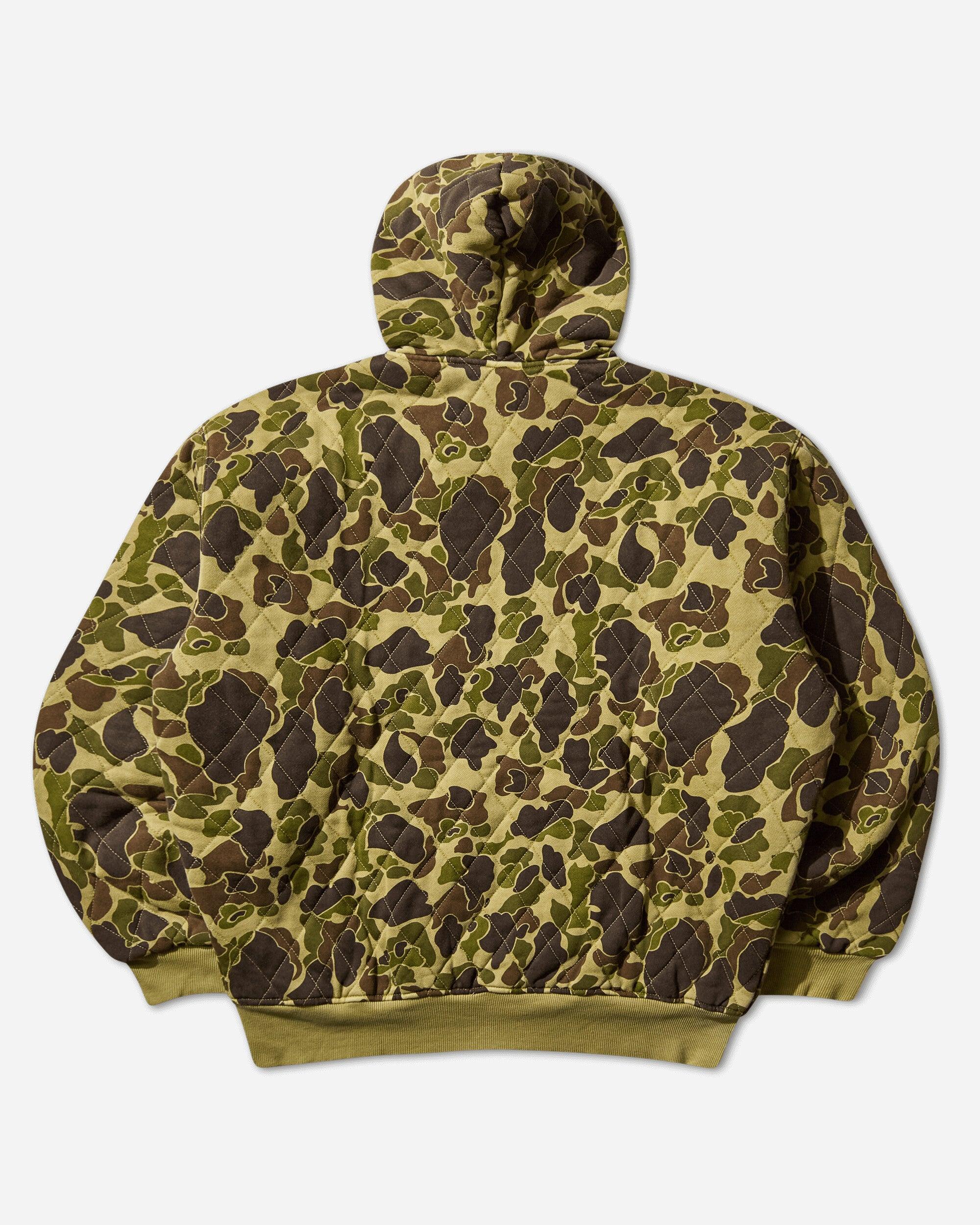 Carhartt Men S Hooded Vista Quilted Sweat Jacket Camo Duck / Green