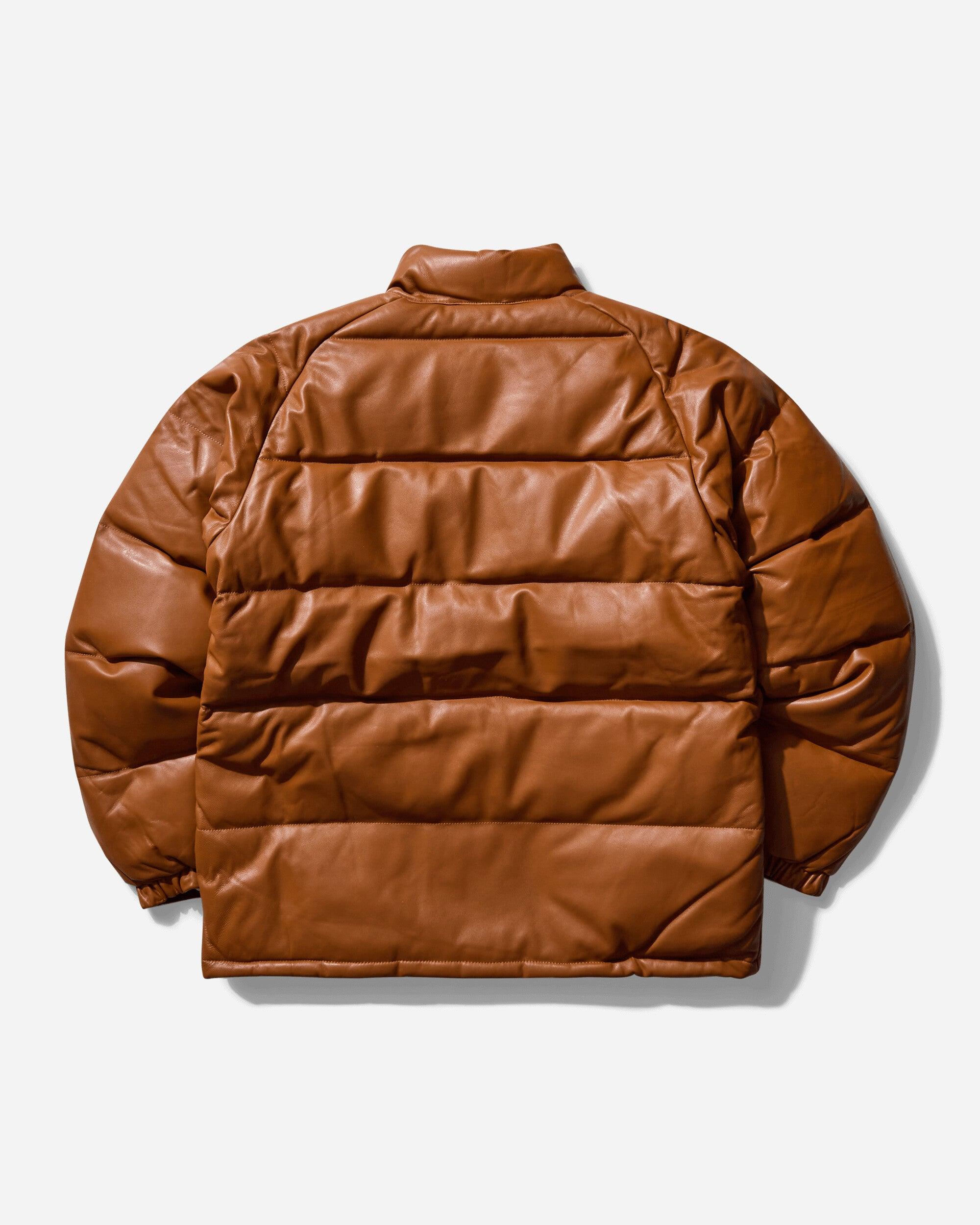 A Bathing Ape Men S Leather Classic Down Jacket in Brown for Men