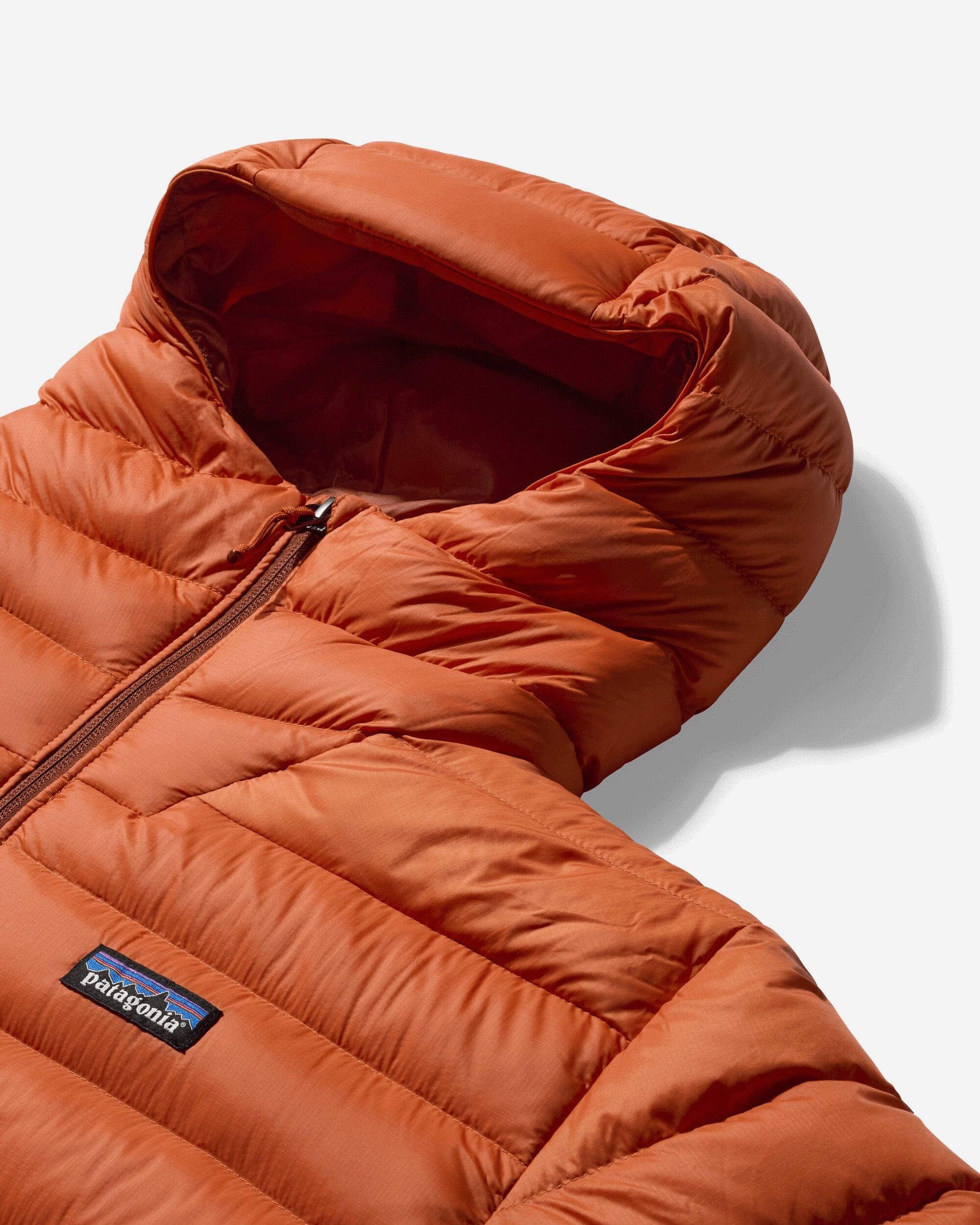 Patagonia S Down Sweater Hooded Jacket Redtail Rust in Orange for