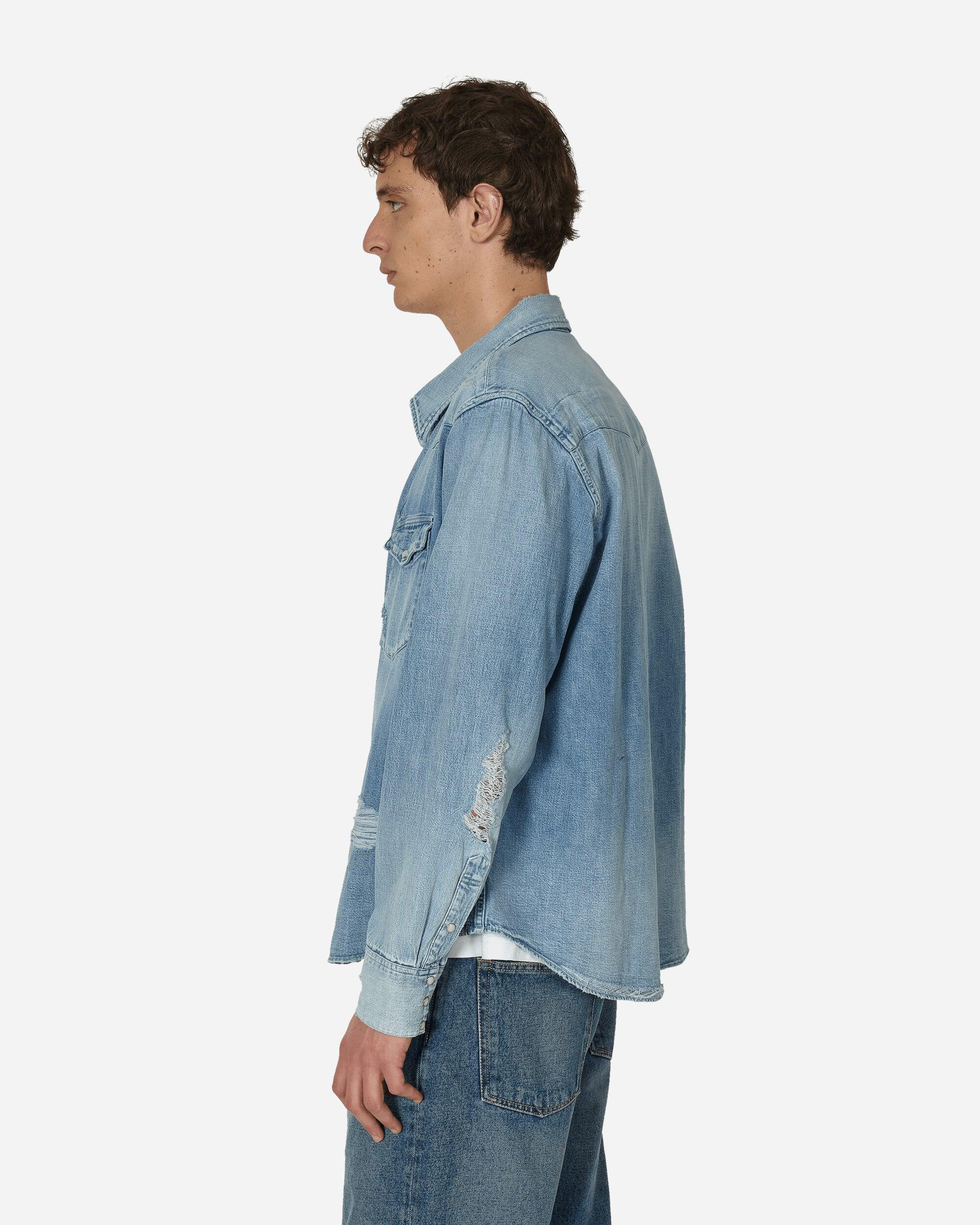 Visvim Social Sculpture Shirt Crash in Blue for Men | Lyst Visvim Social Sculpture Shirt Crash in Blue for Men | Lyst